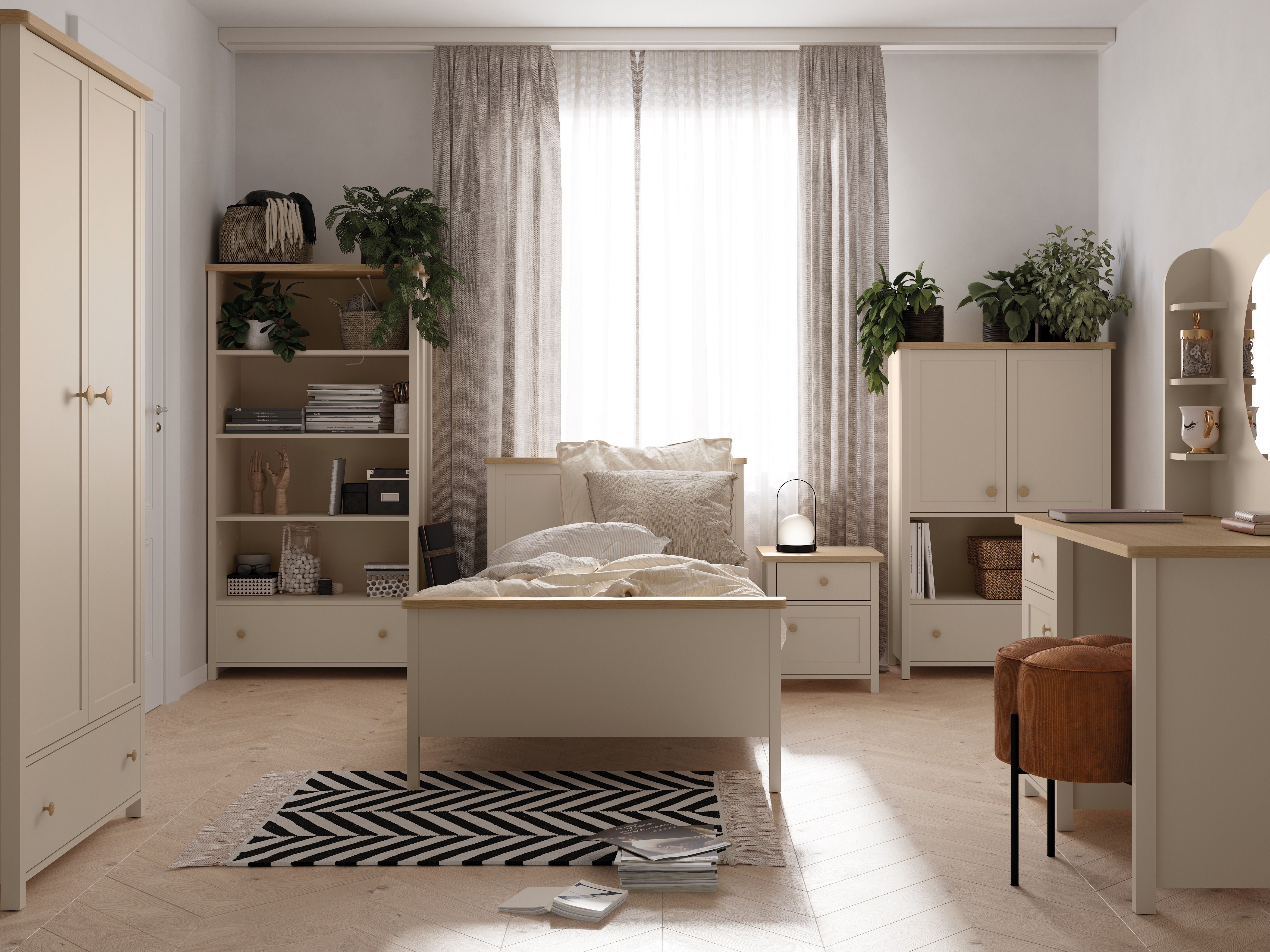 Armadio Romelbo 145 (Beige + Quercia)