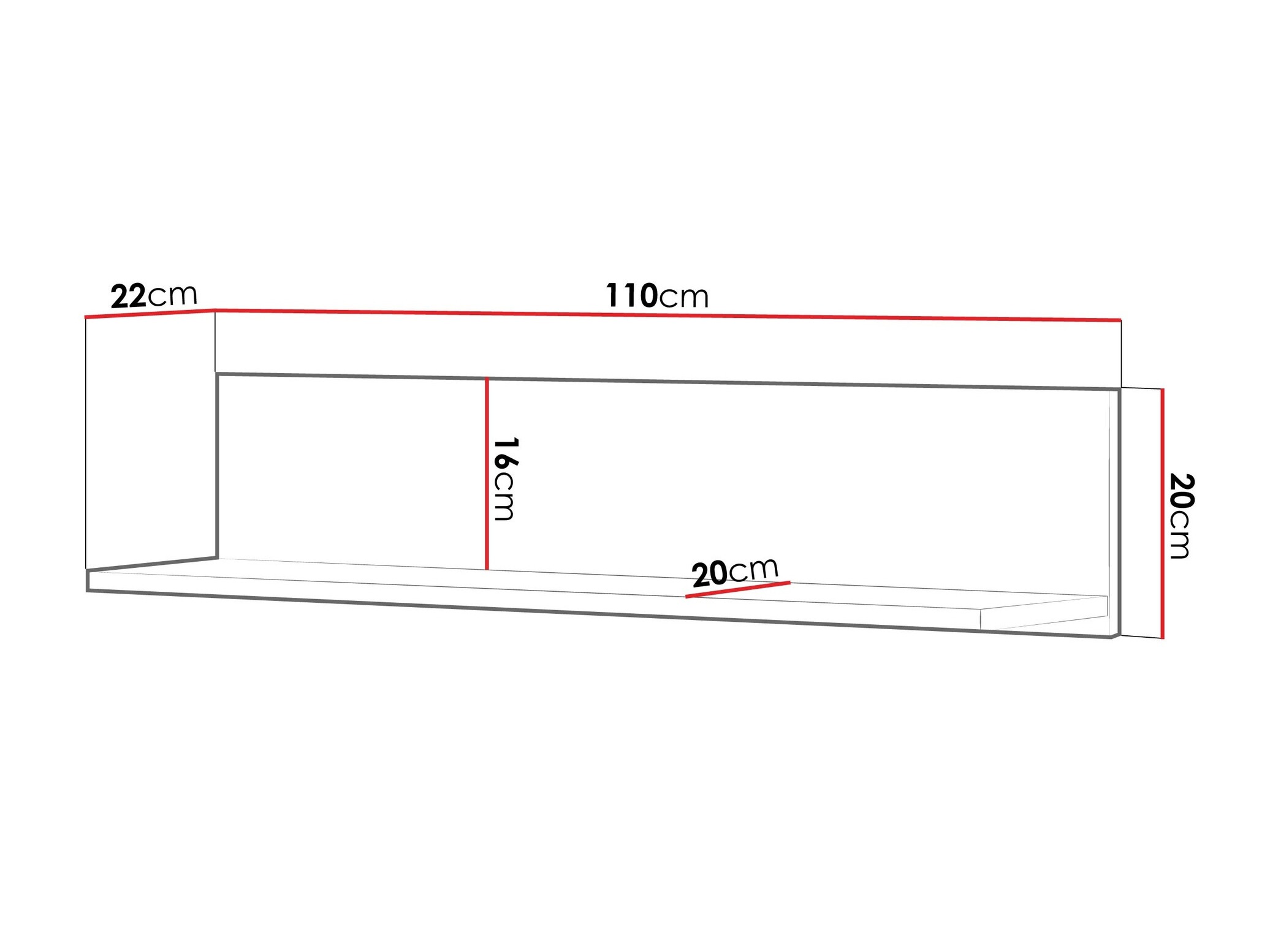 Mensola Romelbo 141 (Bianco + Quercia)