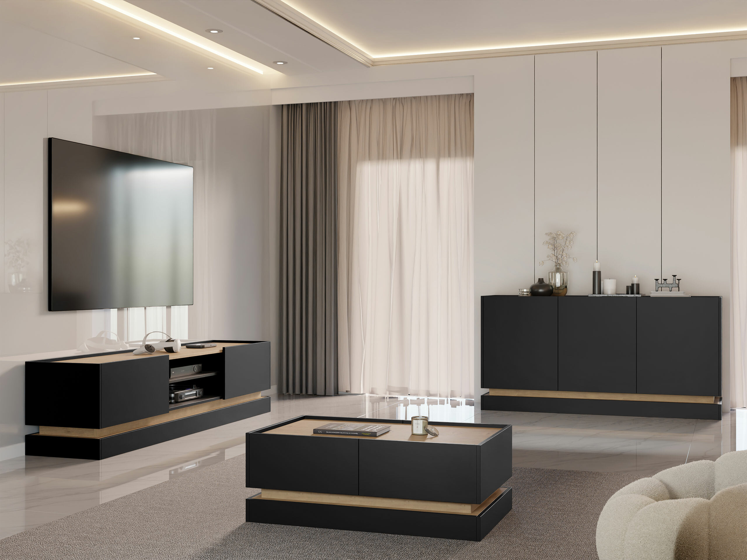 Madia Comfivo Dalvenu 101 (Nero + Quercia)