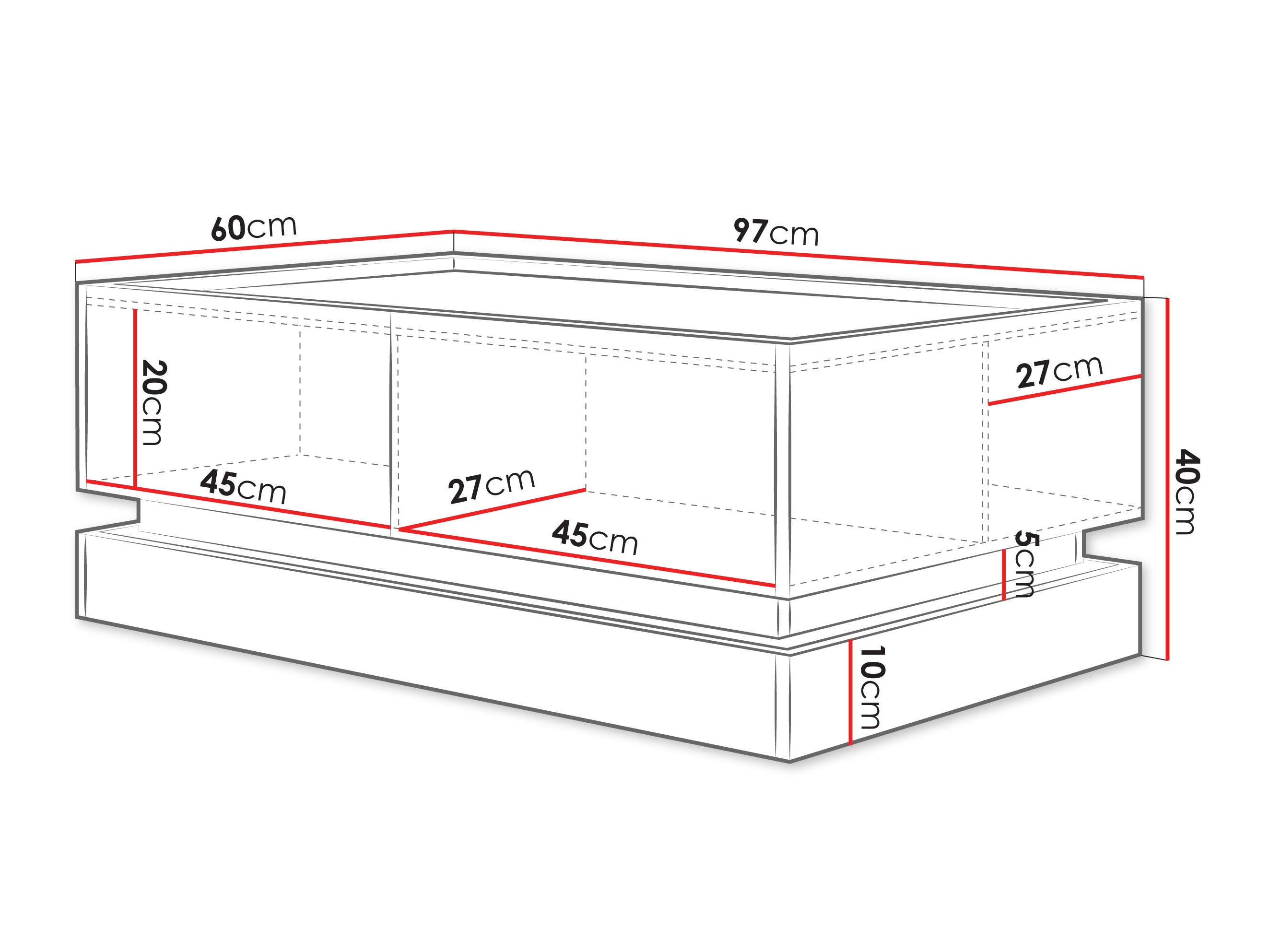 Tavolino da caffè Comfivo Tilia (Nero + Quercia)