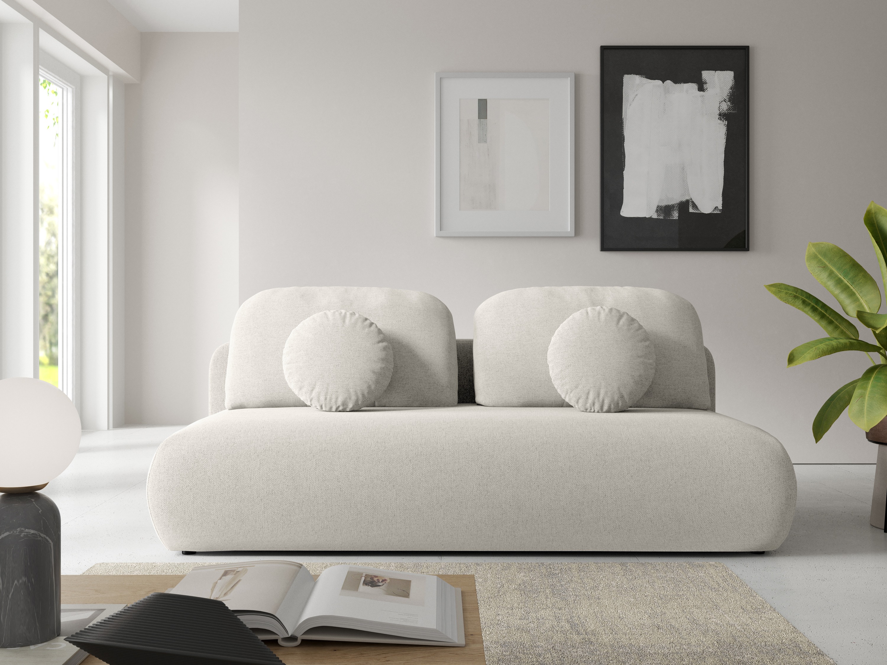 Divano letto Arcadia 102 (Neve 02)