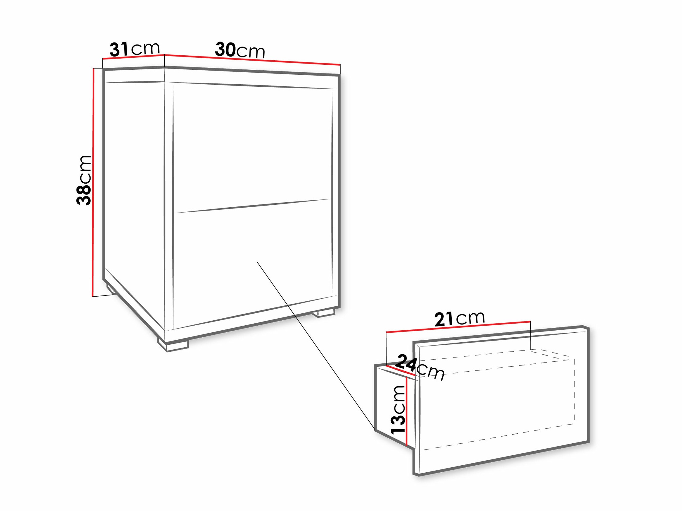 Comodino Comfivo Tutela (Bianco)