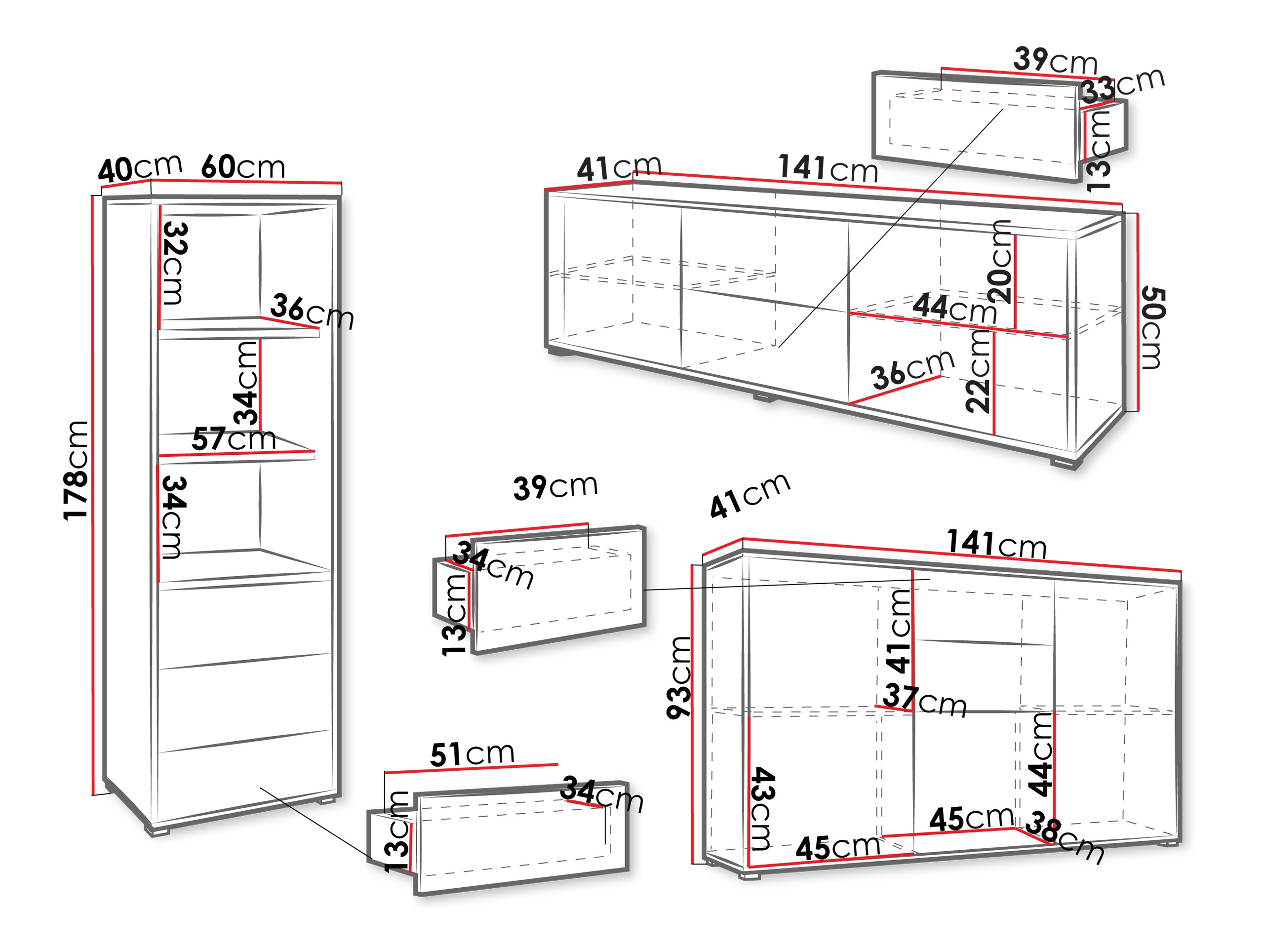 Parete attrezzata Comfivo Fersoe 110 (Bianco)