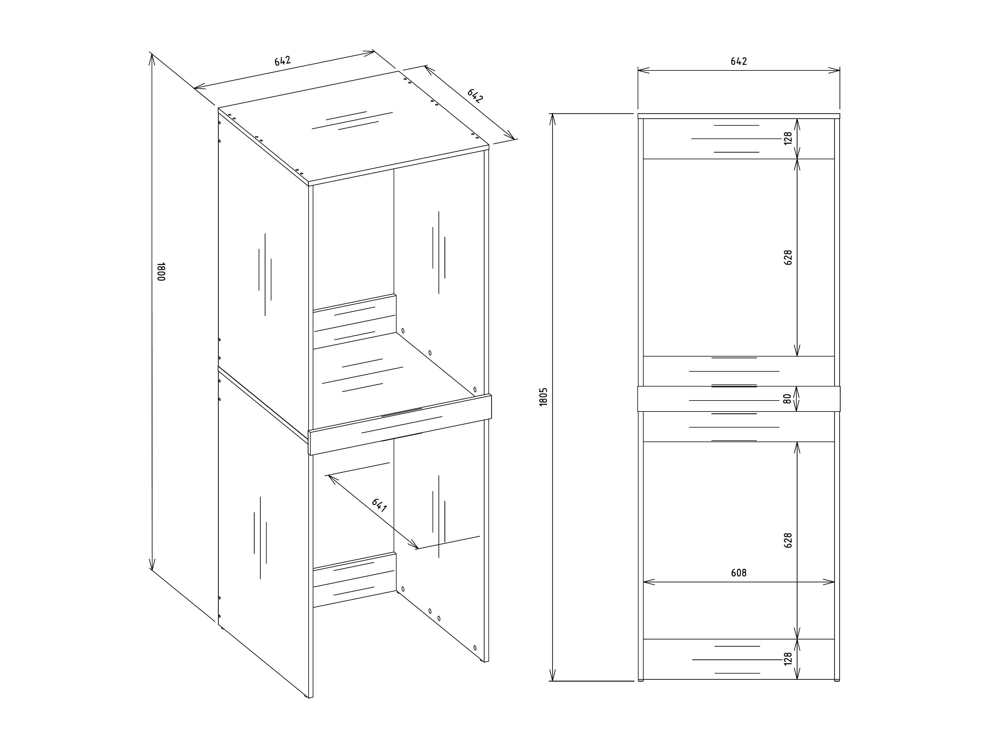 Mensola del bagno Balelbo 108 (Rovere Artisan)