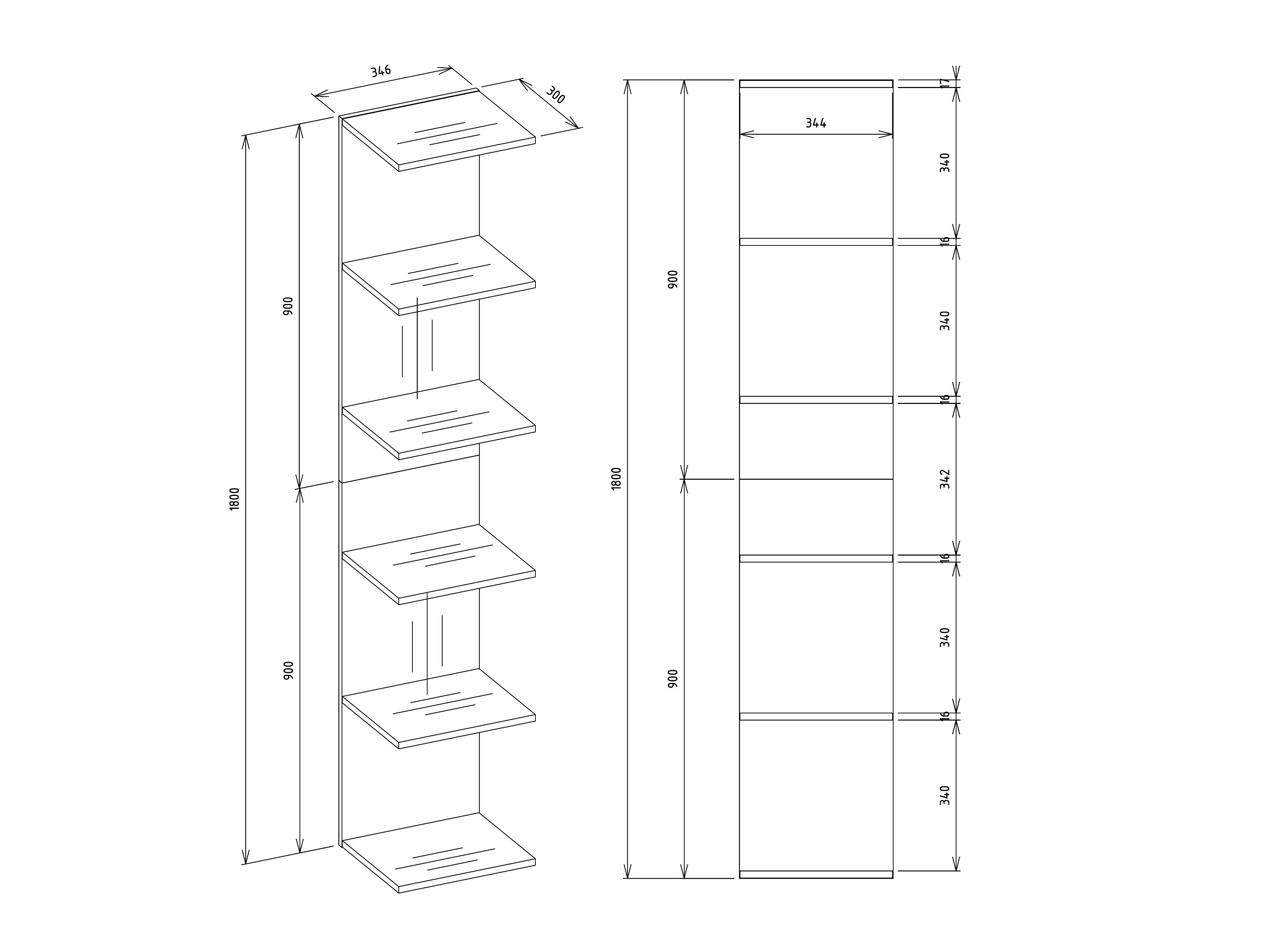 Scaffale Mandeville 333