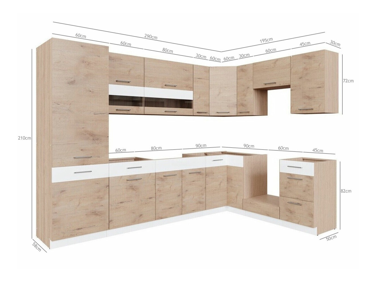 Set da cucina modulare Mode Beech 130