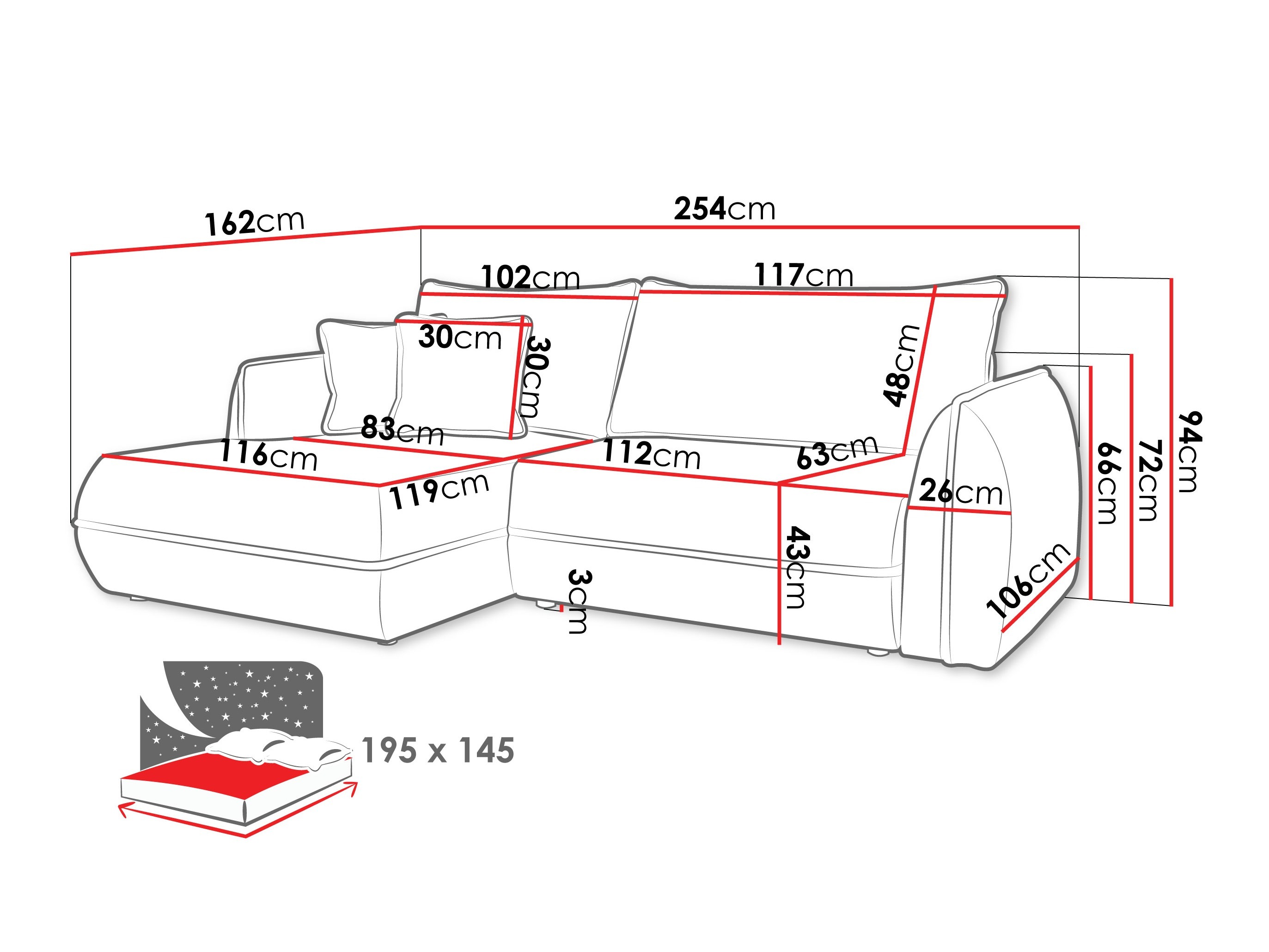 Divano angolare Ficas (Lima 16)