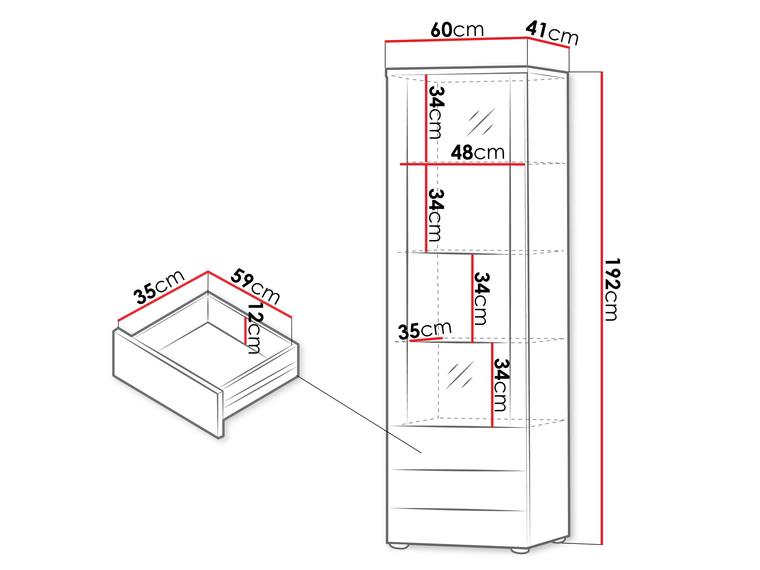Scaffale Tornola 102 (Cachemire + Nero)