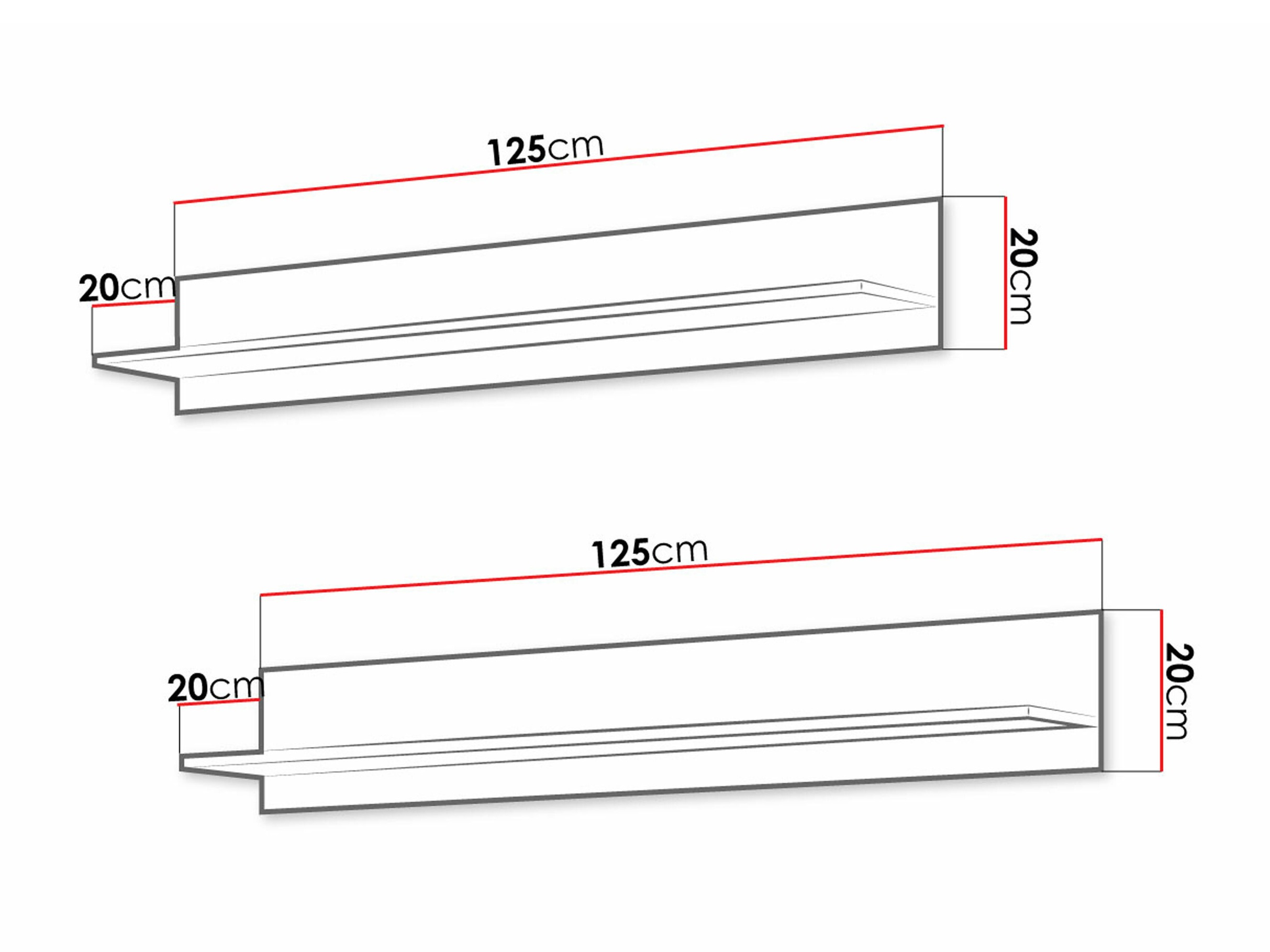 Set di mensole sospese Tornola 104 (Bianco)