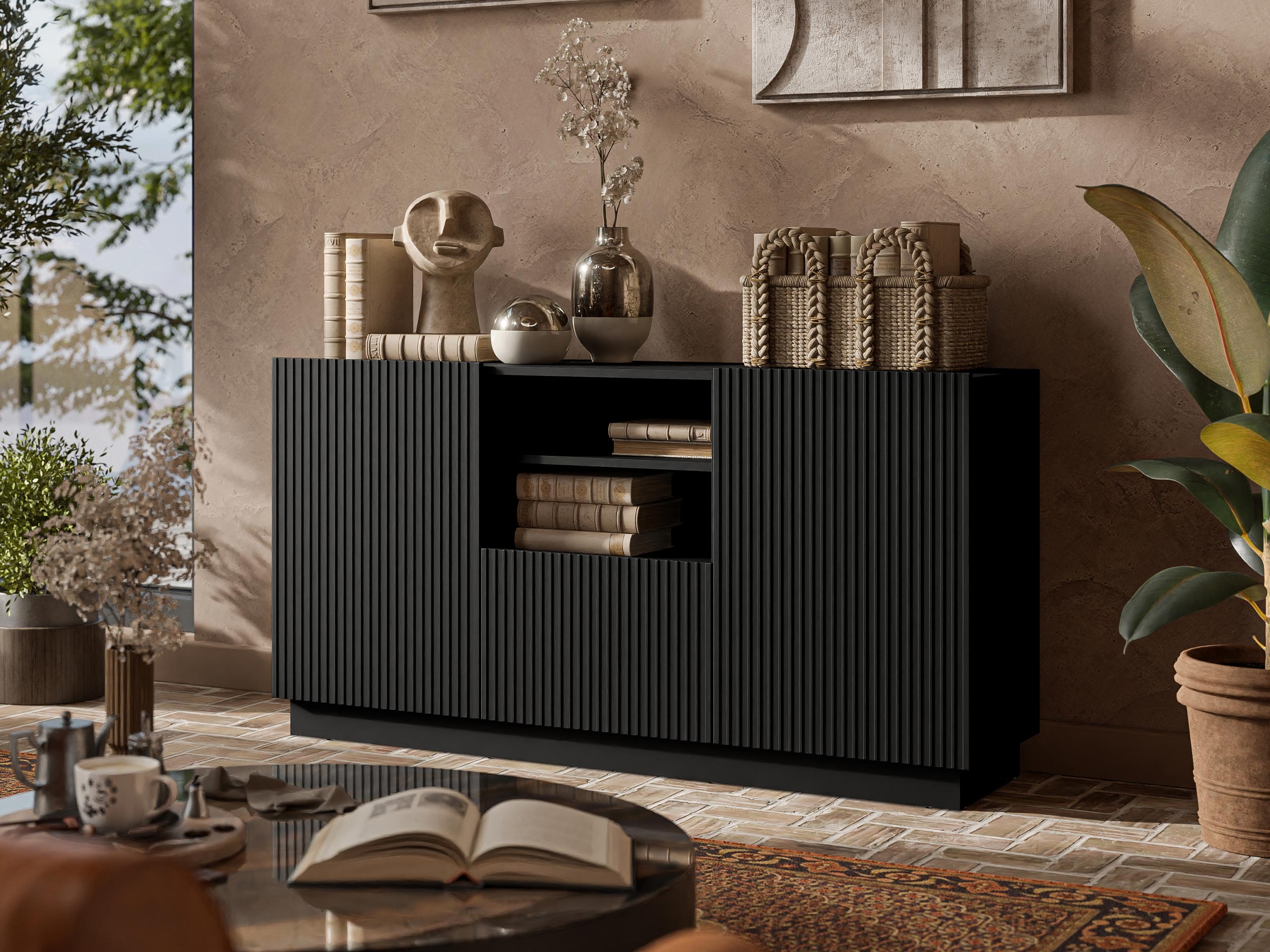 Cassettiera Lingua (Nero)