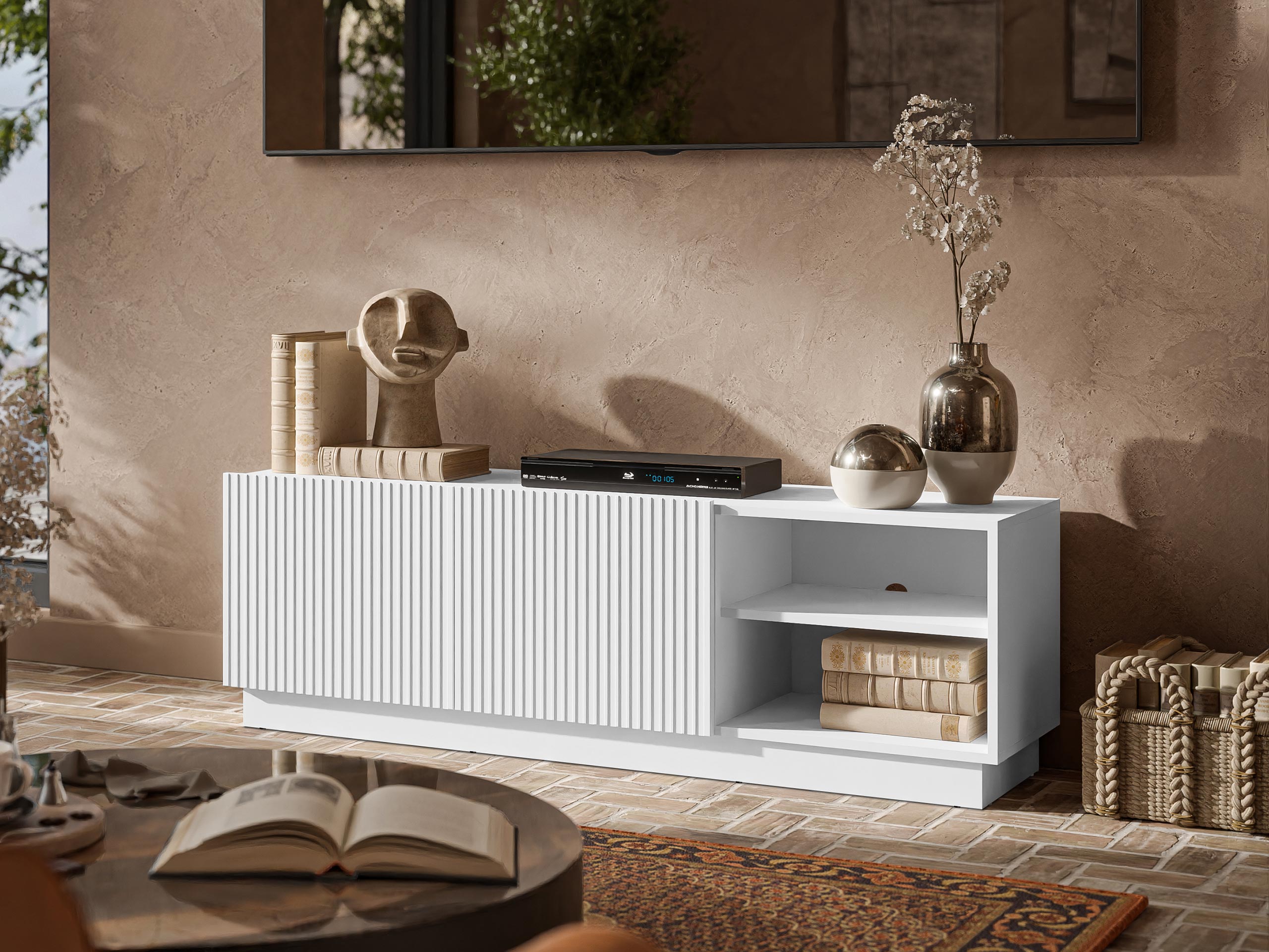 Mobile porta TV Lingua (Bianco)