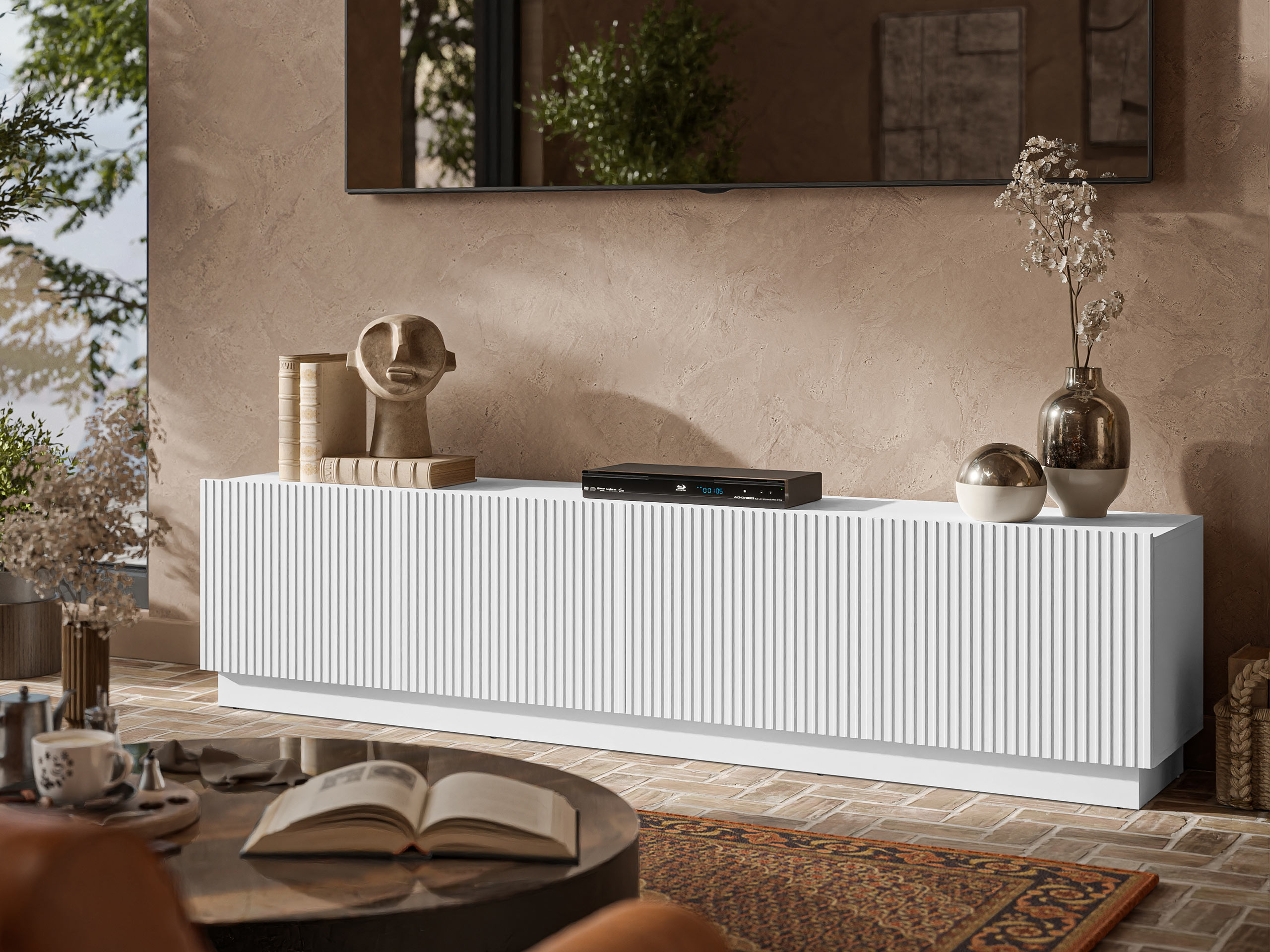 Mobile porta TV Lingua I (Bianco)