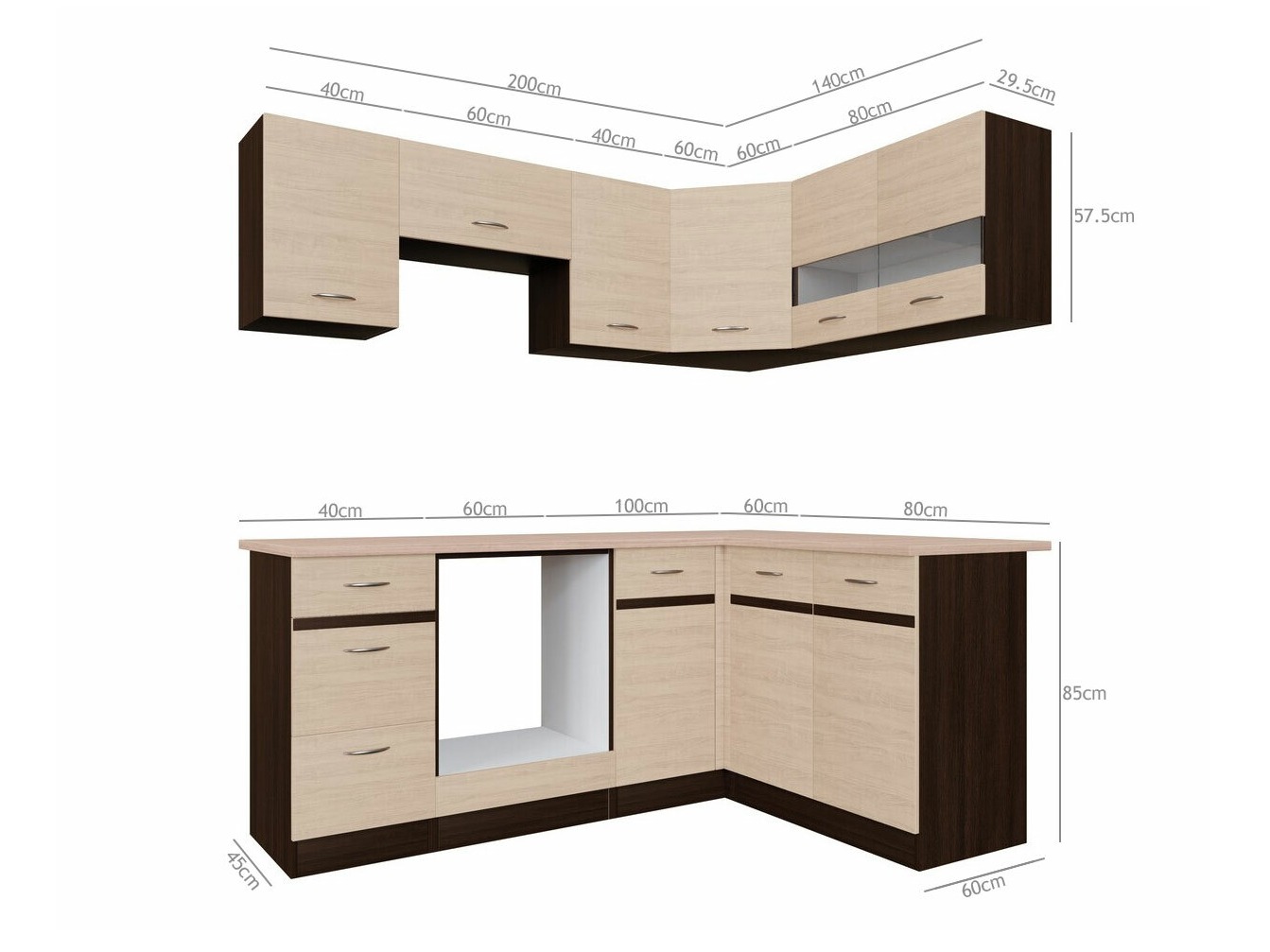 Set da cucina modulare Eli Light 115