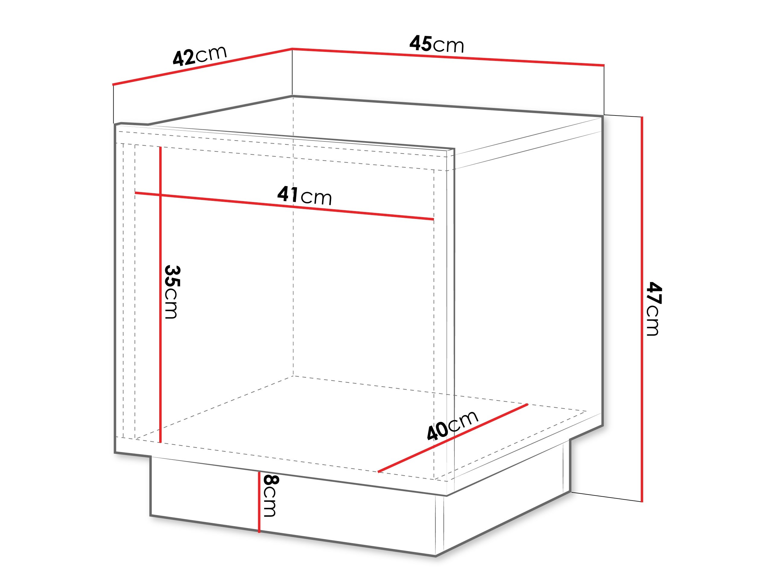 Set di comodini Lingua (Bianco)