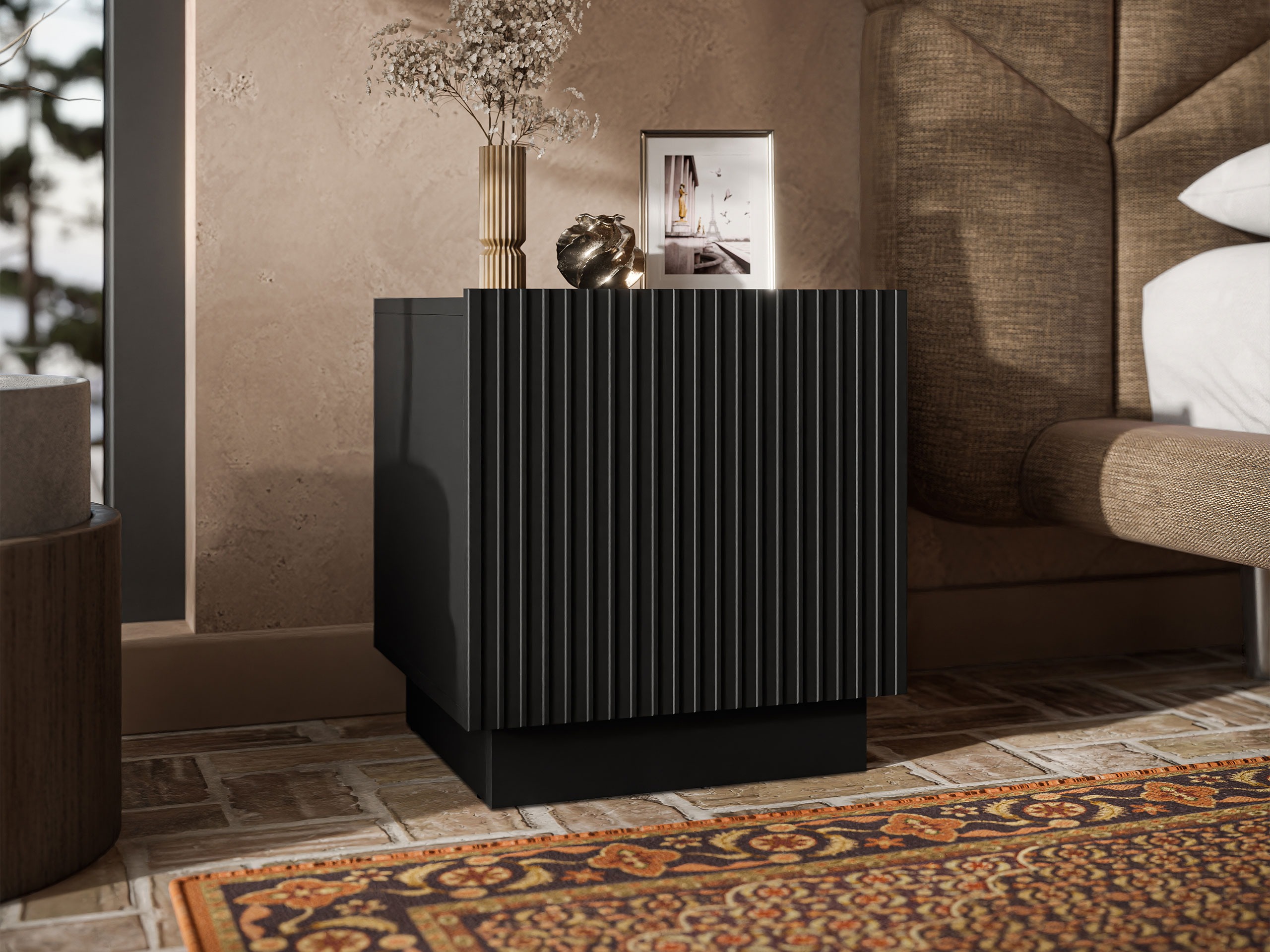 Set di comodini Lingua (Nero)