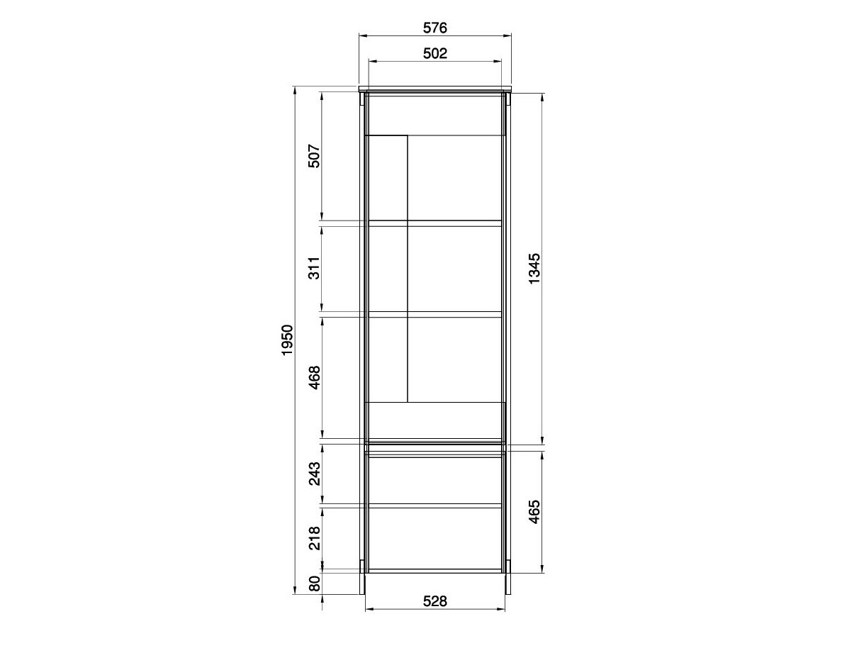 Scaffale Fermaru 101 (Bianco + Quercia)