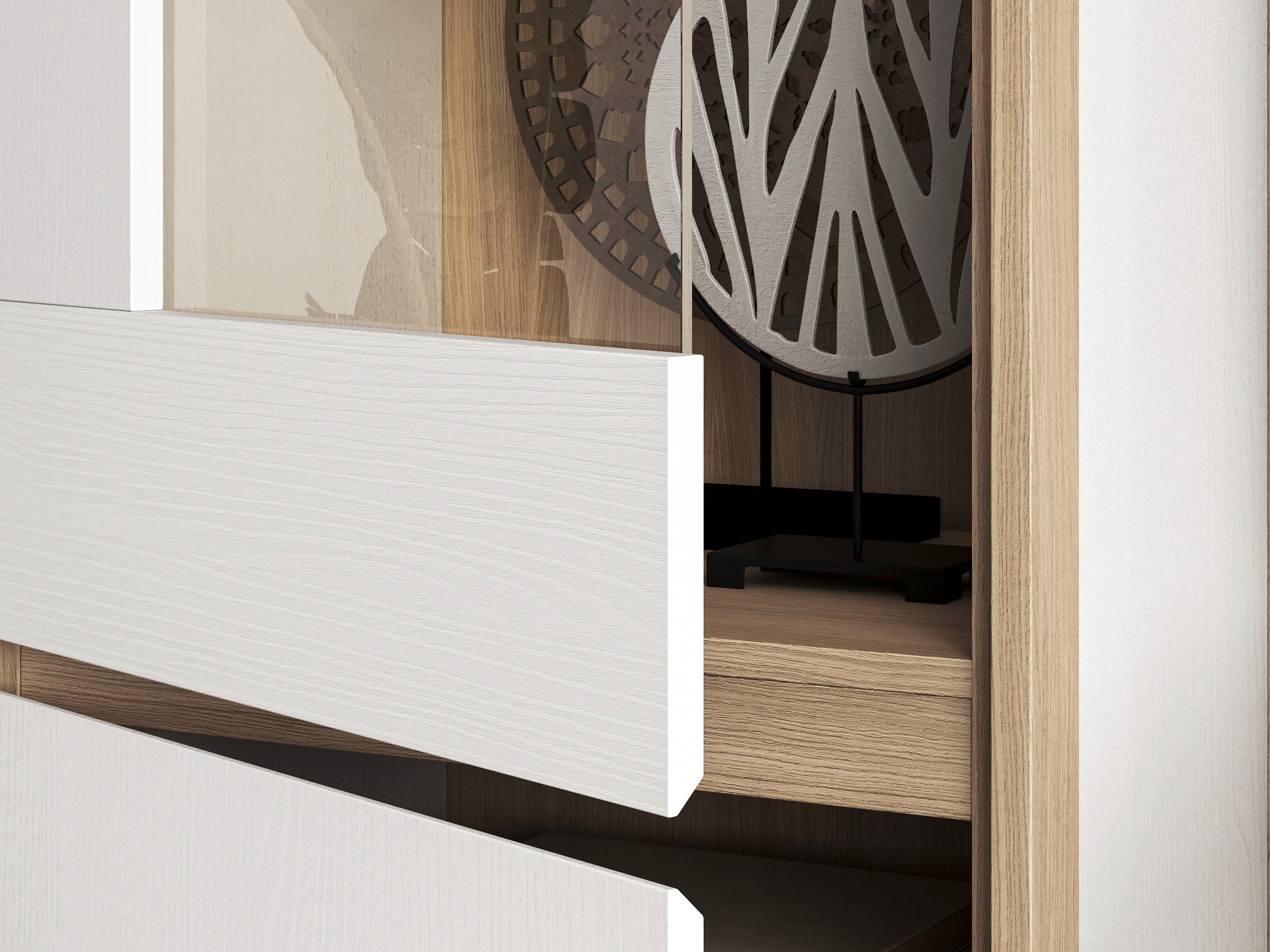 Scaffale Fermaru 101 (Bianco + Quercia)