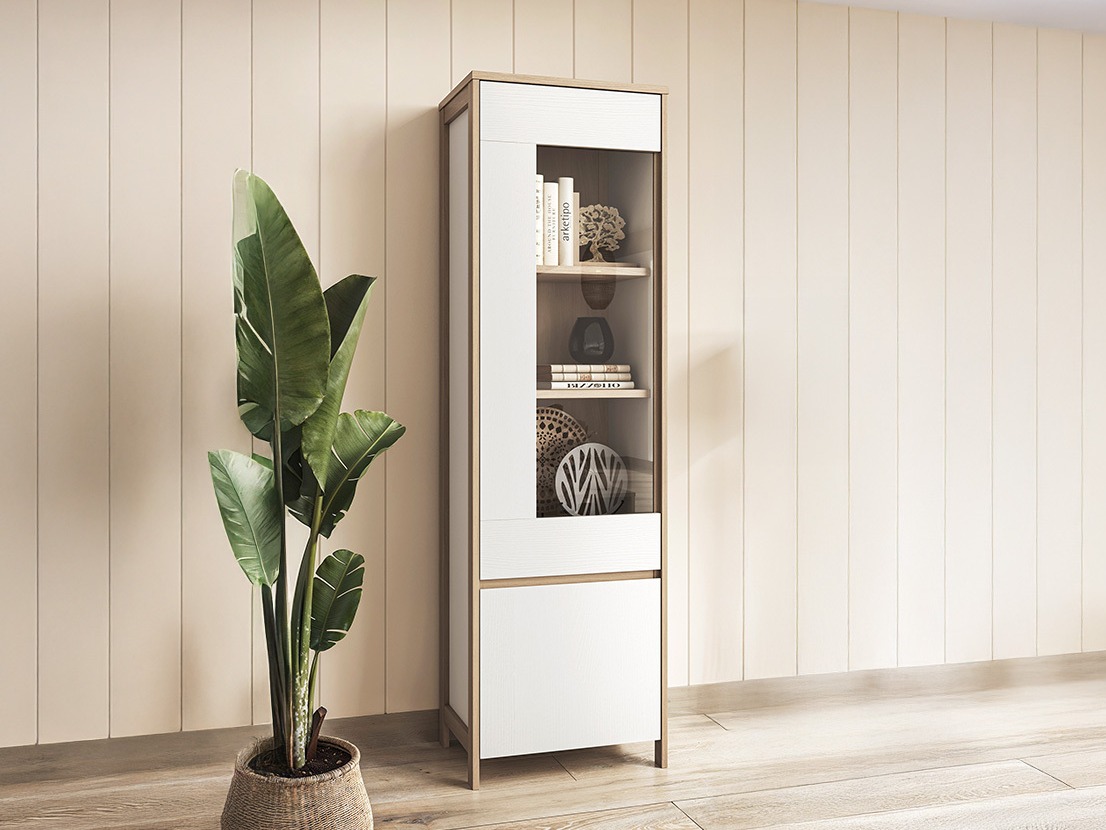 Scaffale Fermaru 101 (Bianco + Quercia)