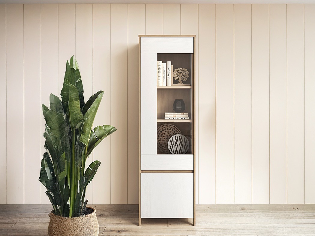 Scaffale Fermaru 101 (Bianco + Quercia)