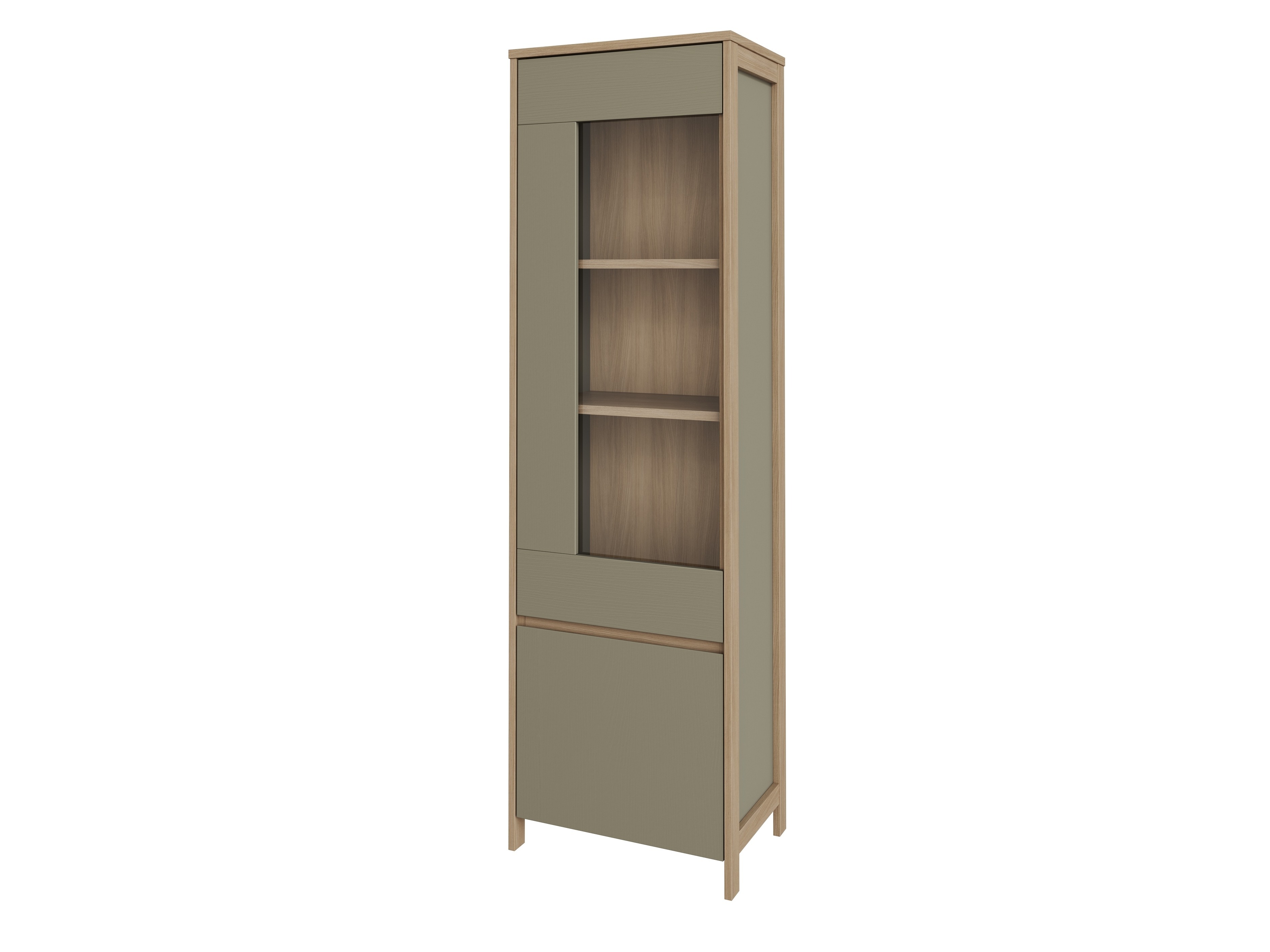 Scaffale Fermaru 101 (Verde polveroso + Quercia)