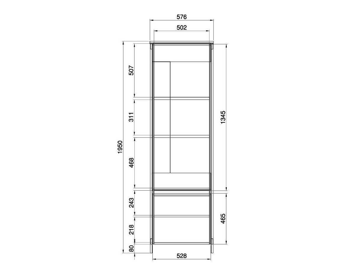 Scaffale Fermaru 101 (Verde polveroso + Quercia)