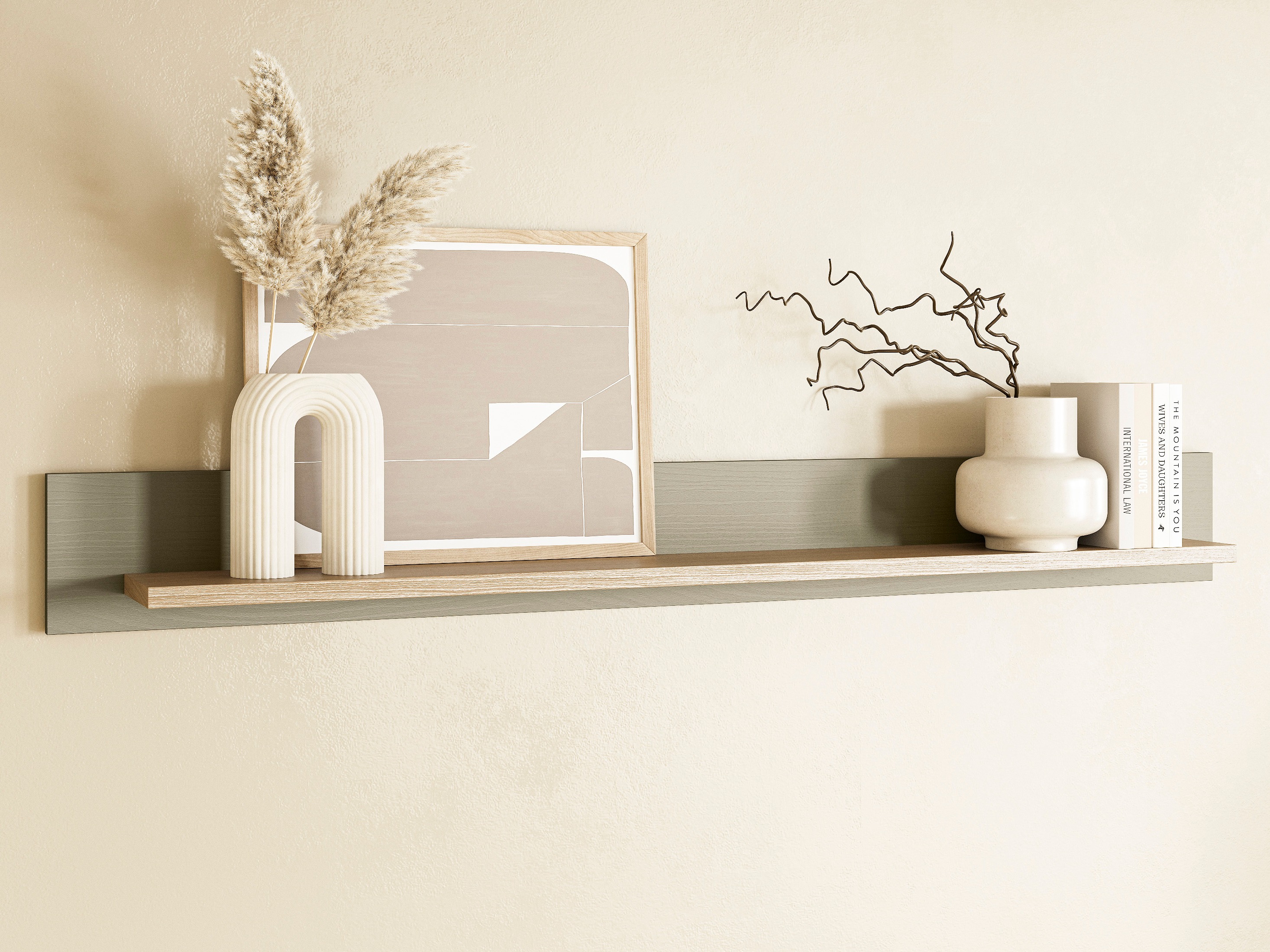 Mensola Fermaru 109 (Verde polveroso + Quercia)