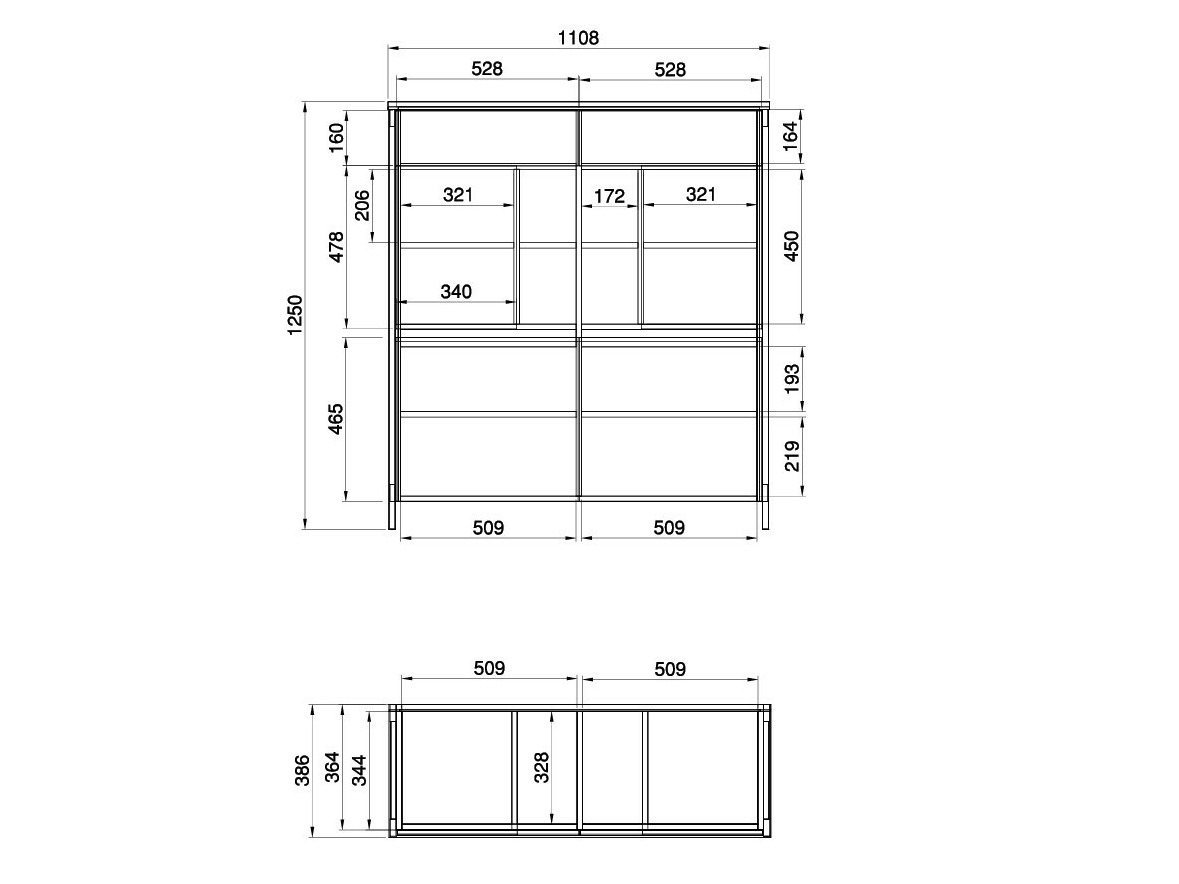 Parete attrezzata Fermaru 112 (Verde polveroso + Quercia)