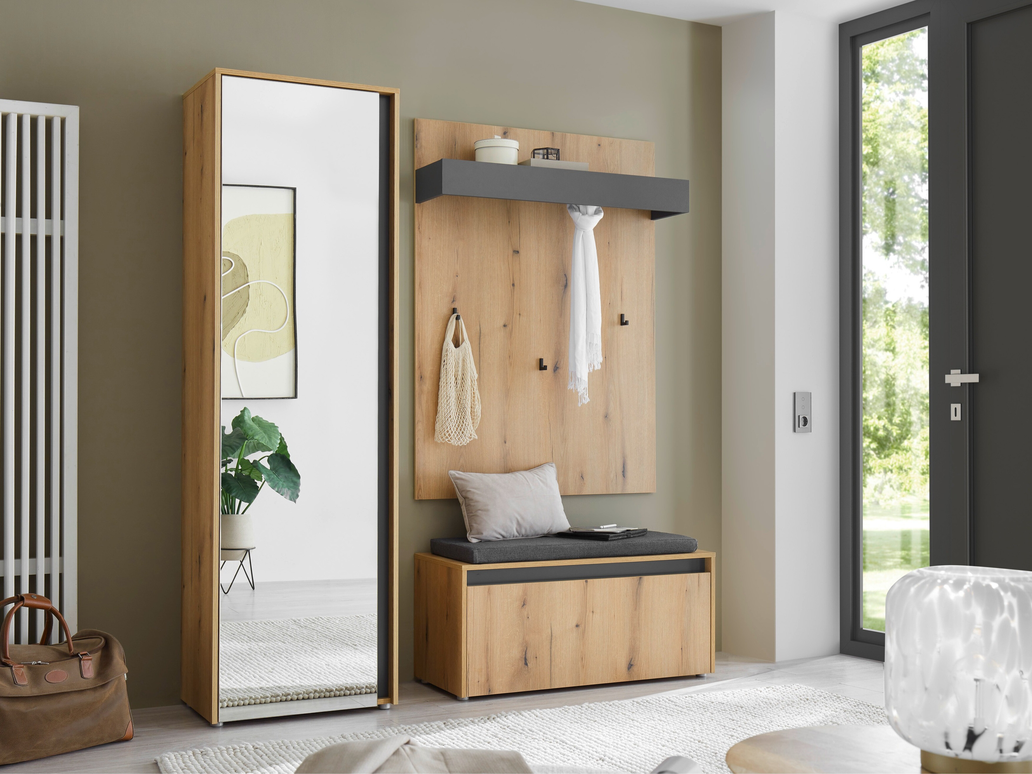 Set arredo da corridoio Elbsori 167 (Quercia)