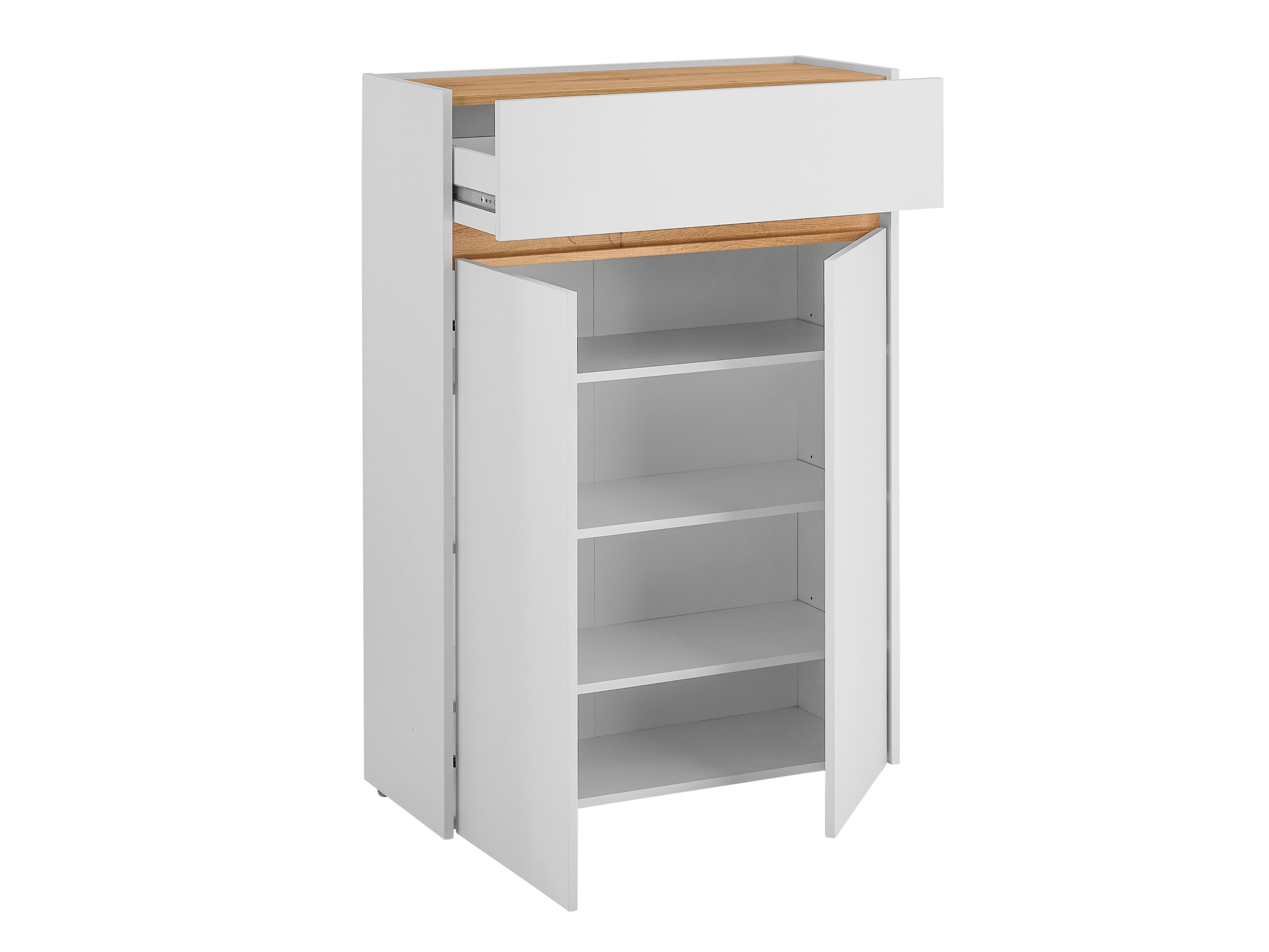 Ripiano per scarpe Elbsori 173 (Bianco + Quercia di Wotan)