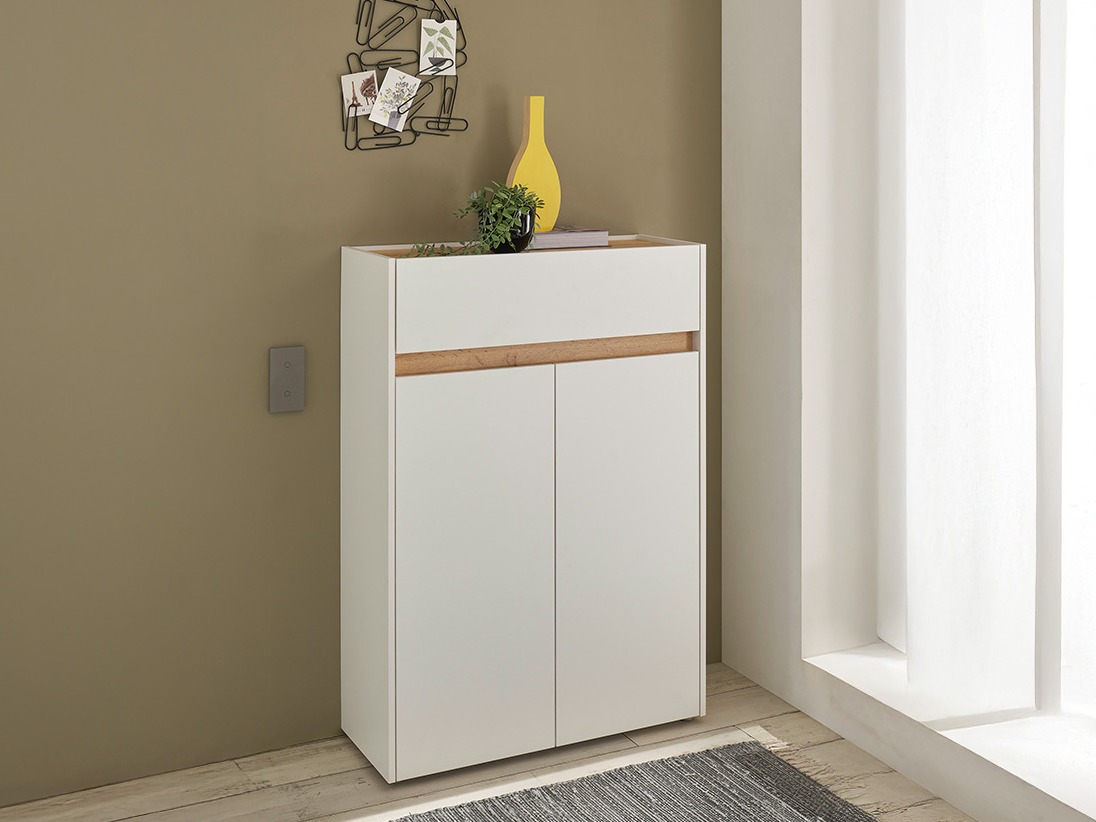 Ripiano per scarpe Elbsori 173 (Bianco + Quercia di Wotan)