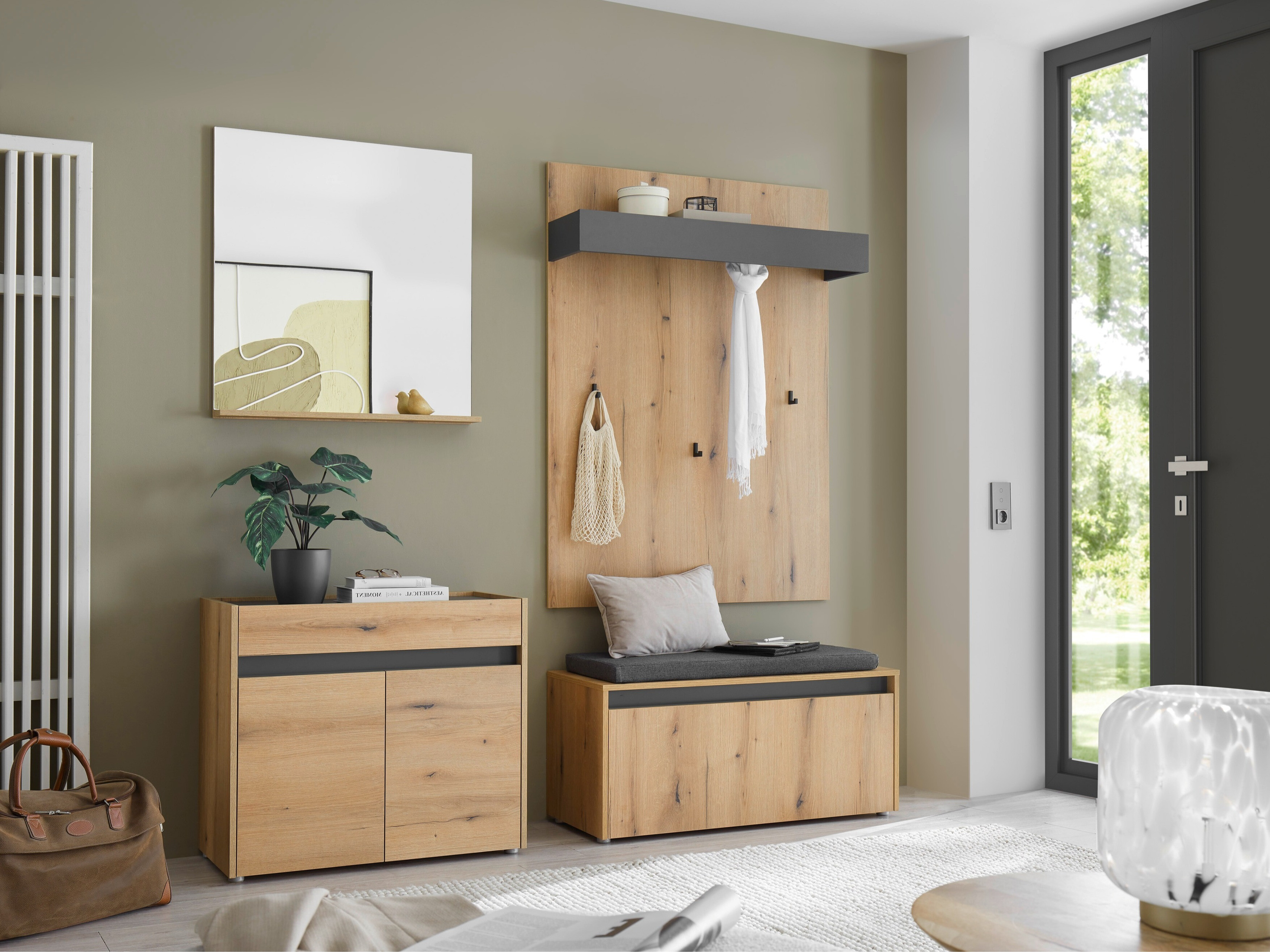Set arredo da corridoio Elbsori 168 (Quercia)
