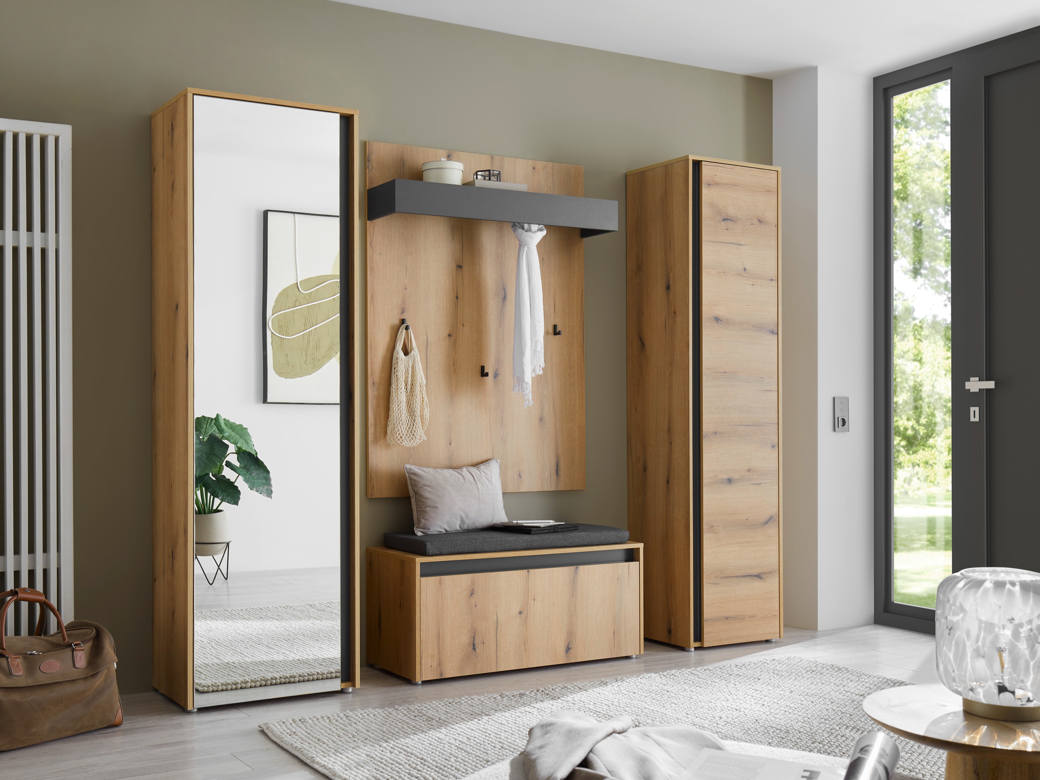 Set arredo da corridoio Elbsori 169 (Quercia)