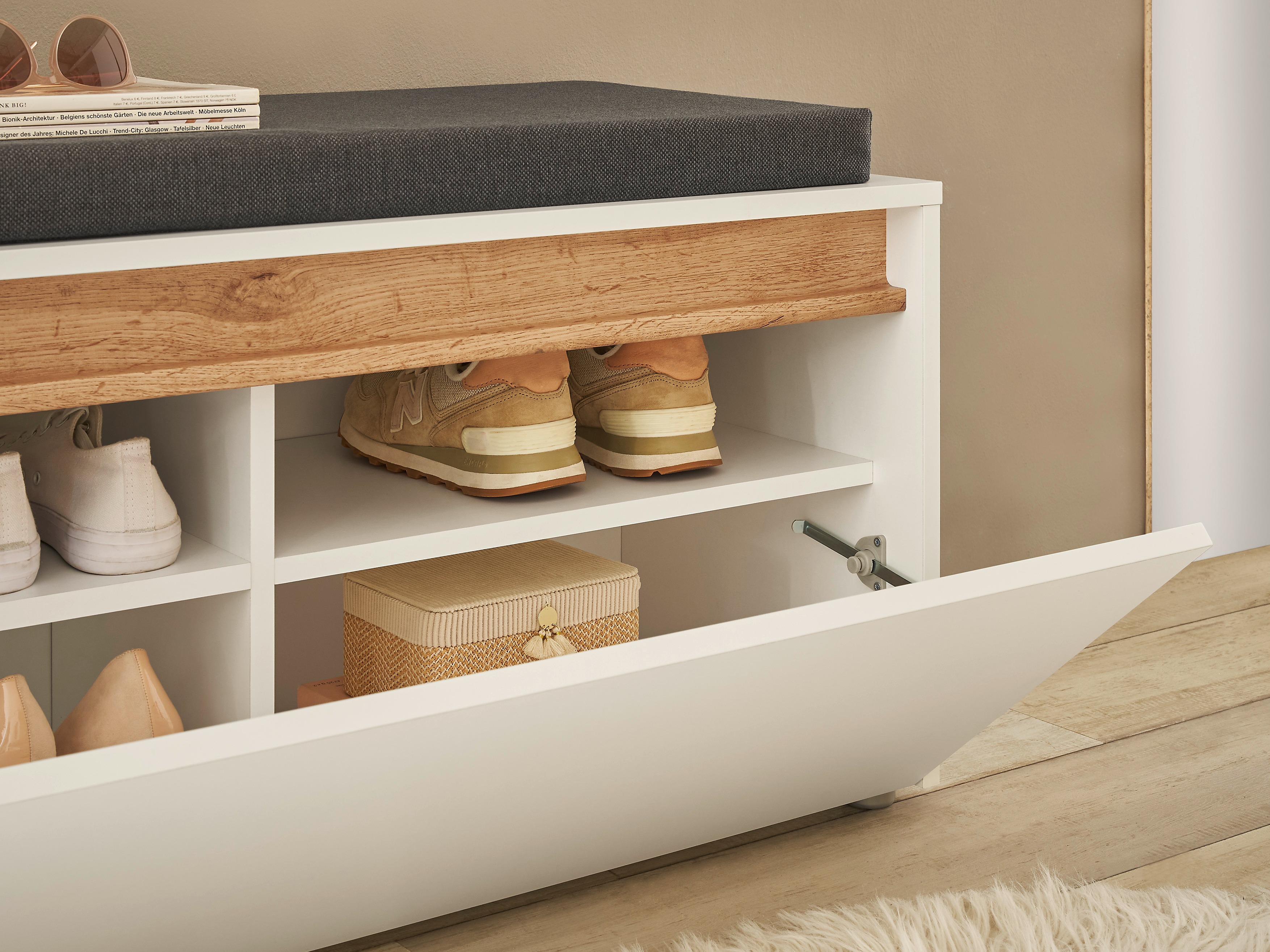 Set arredo da corridoio Elbsori 177 (Bianco + Quercia di Wotan)