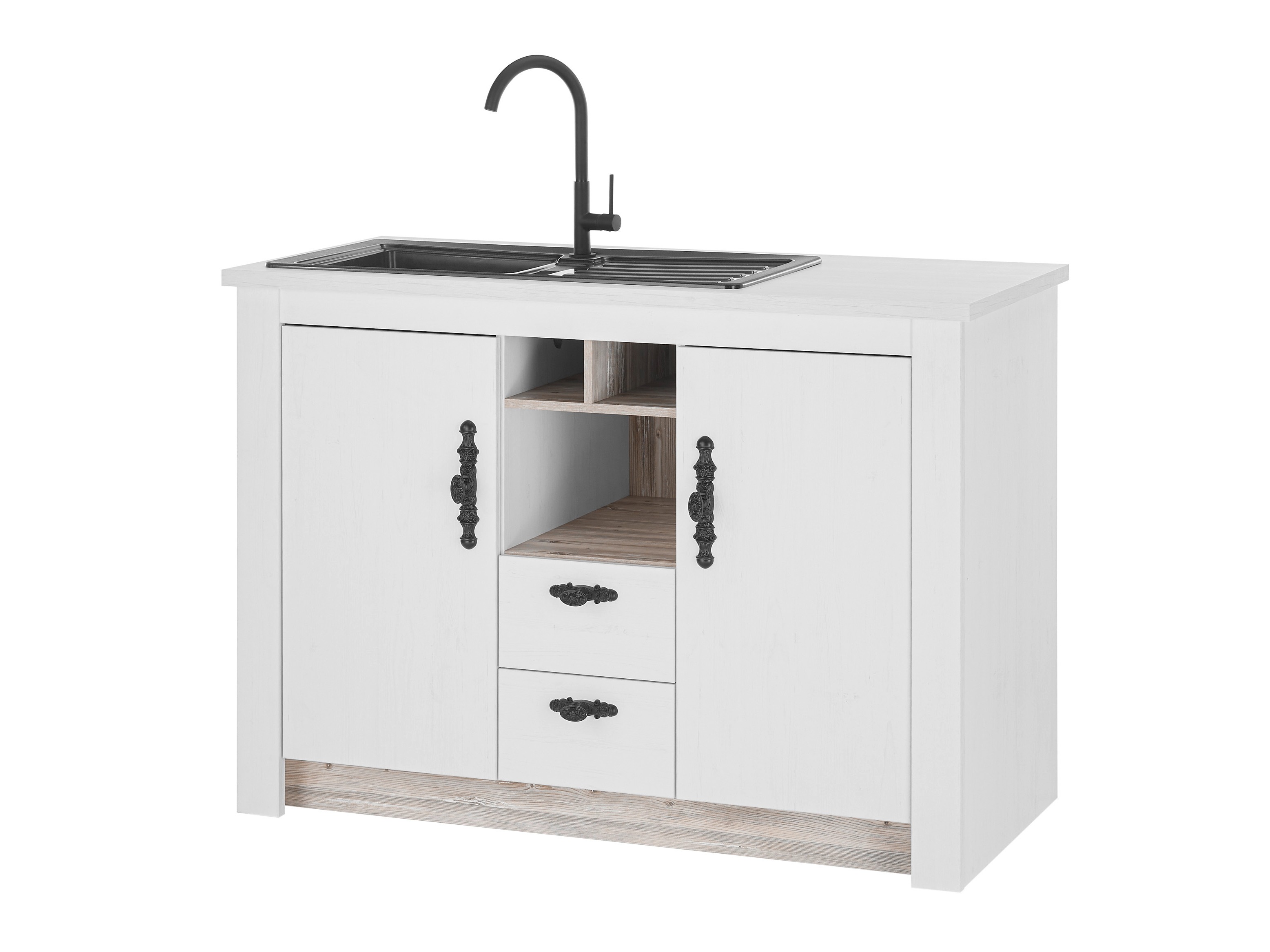 Mobile componibile con cassetto e ante Flora 100