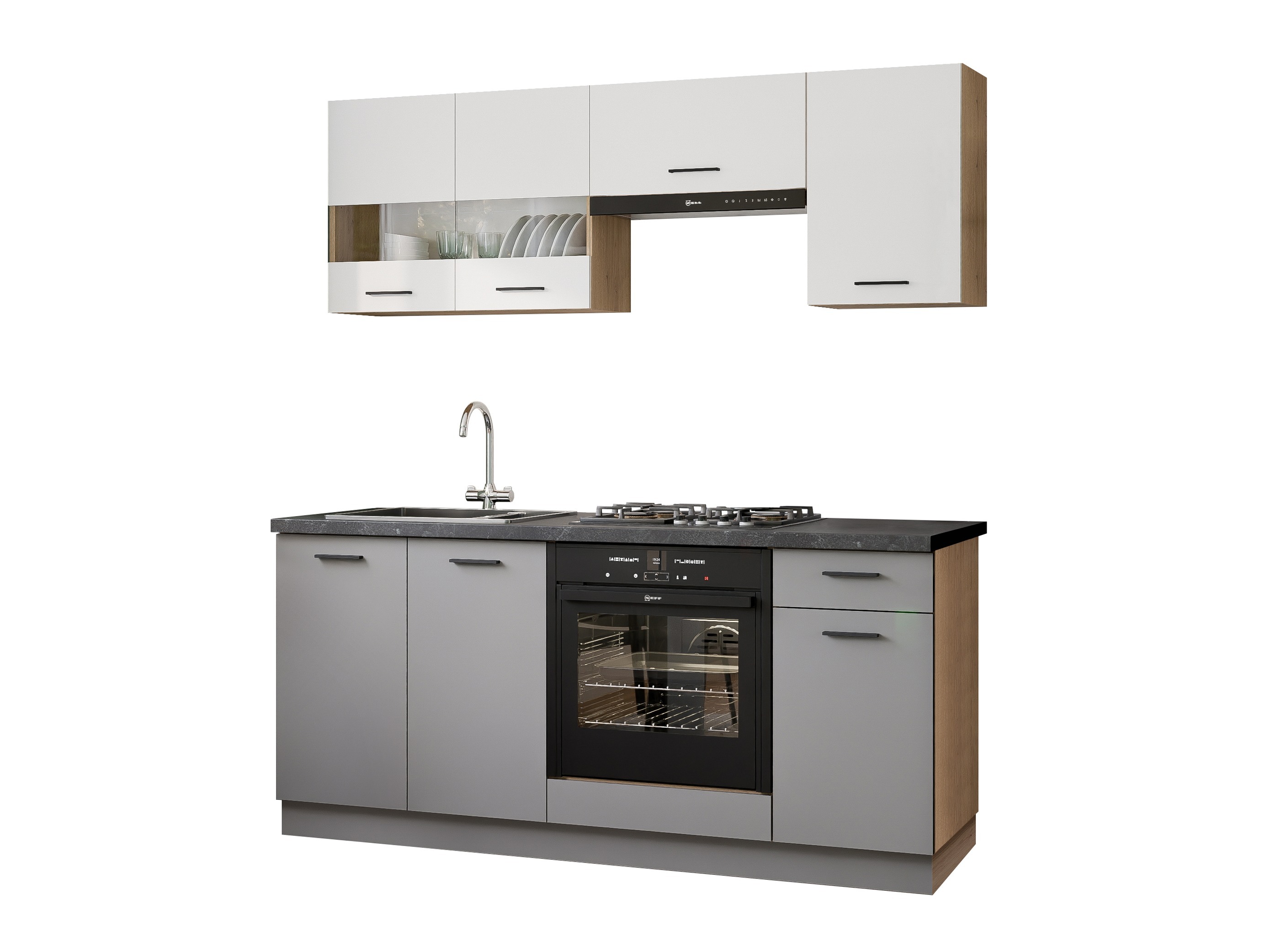 Set da cucina modulare Ati White Grey 117