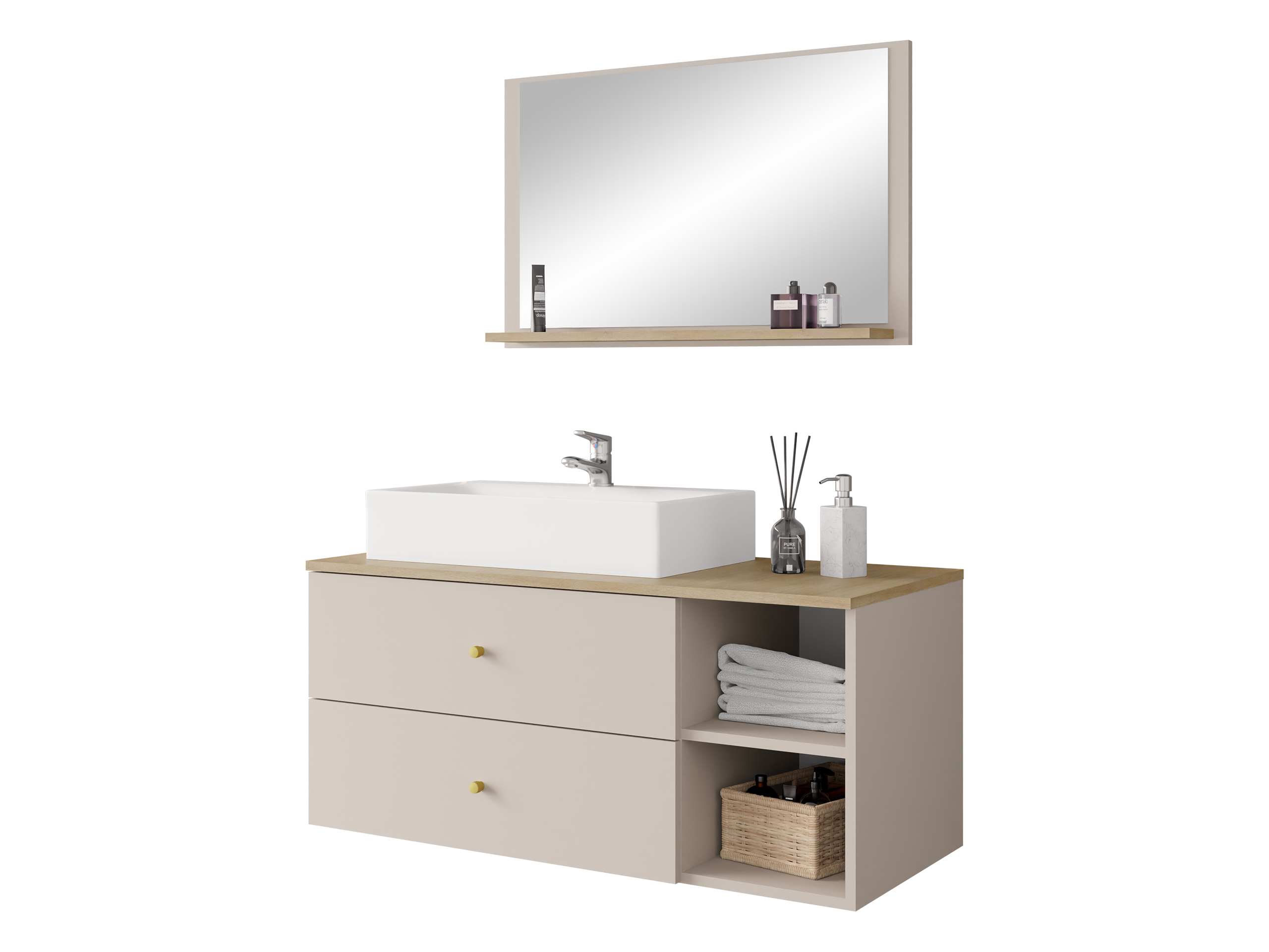 Set bagno Salus I (Cachemire + Quercia)