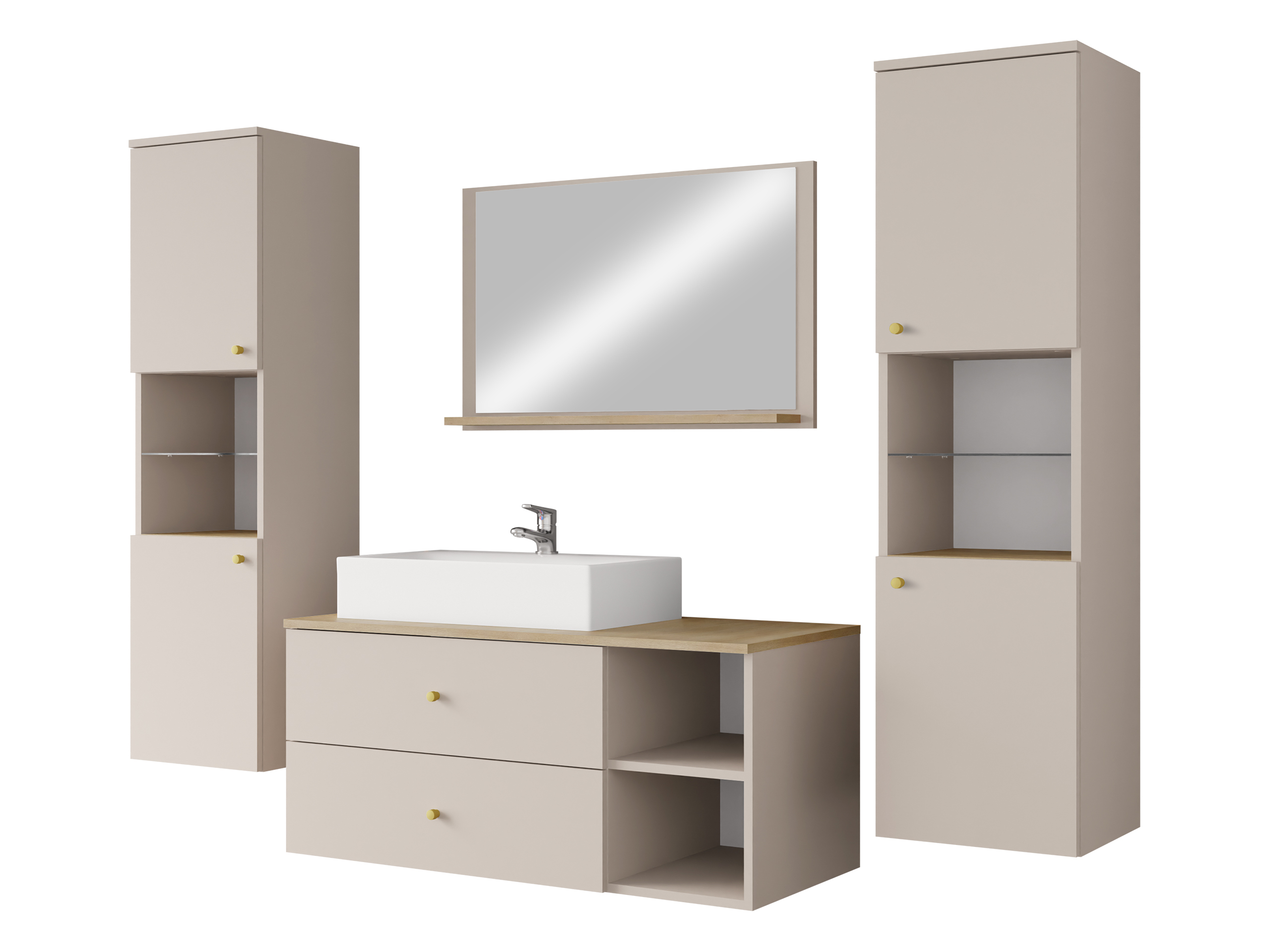 Set bagno Salus III (Cachemire + Quercia)