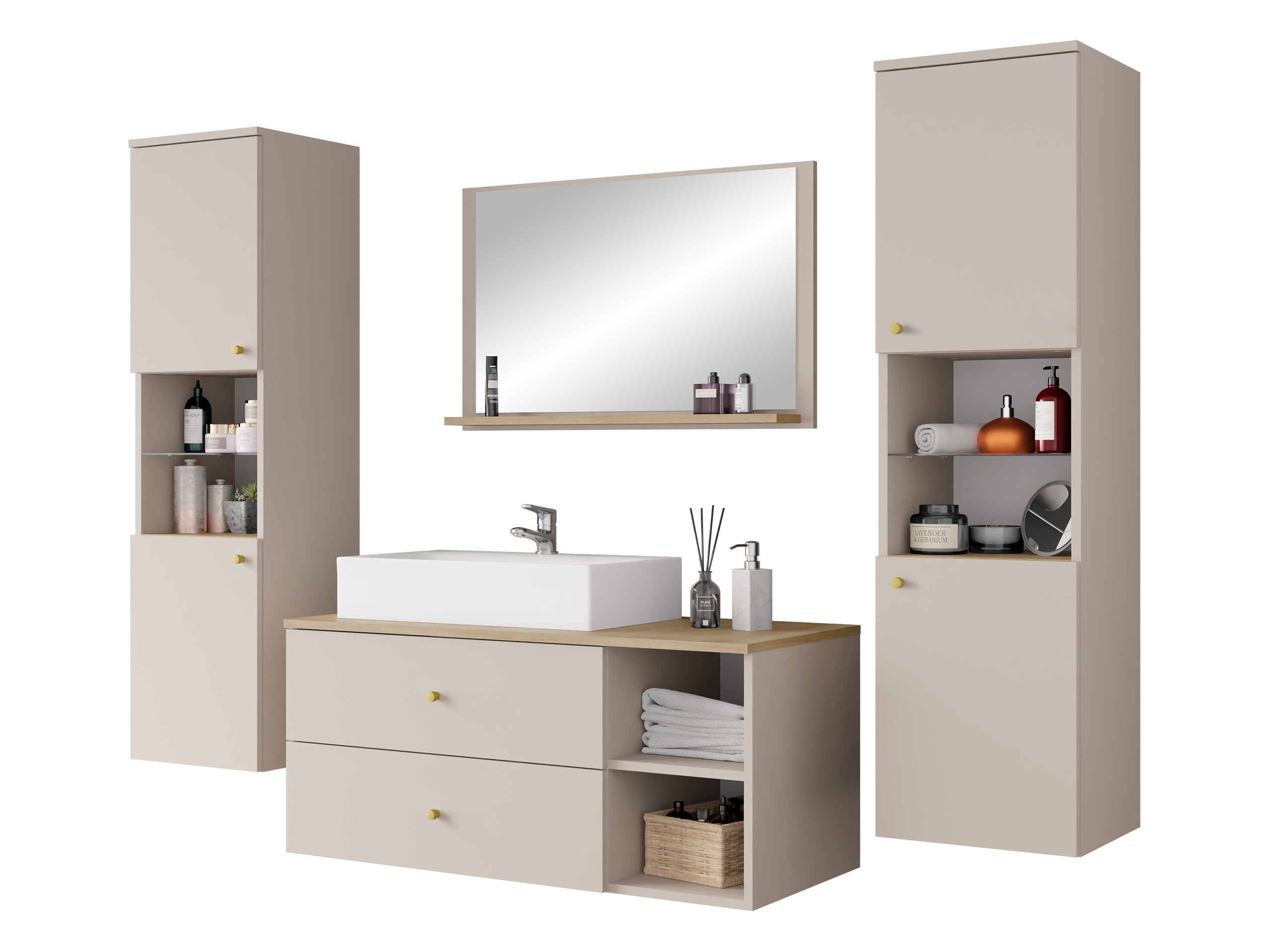 Set bagno Salus III (Cachemire + Quercia)
