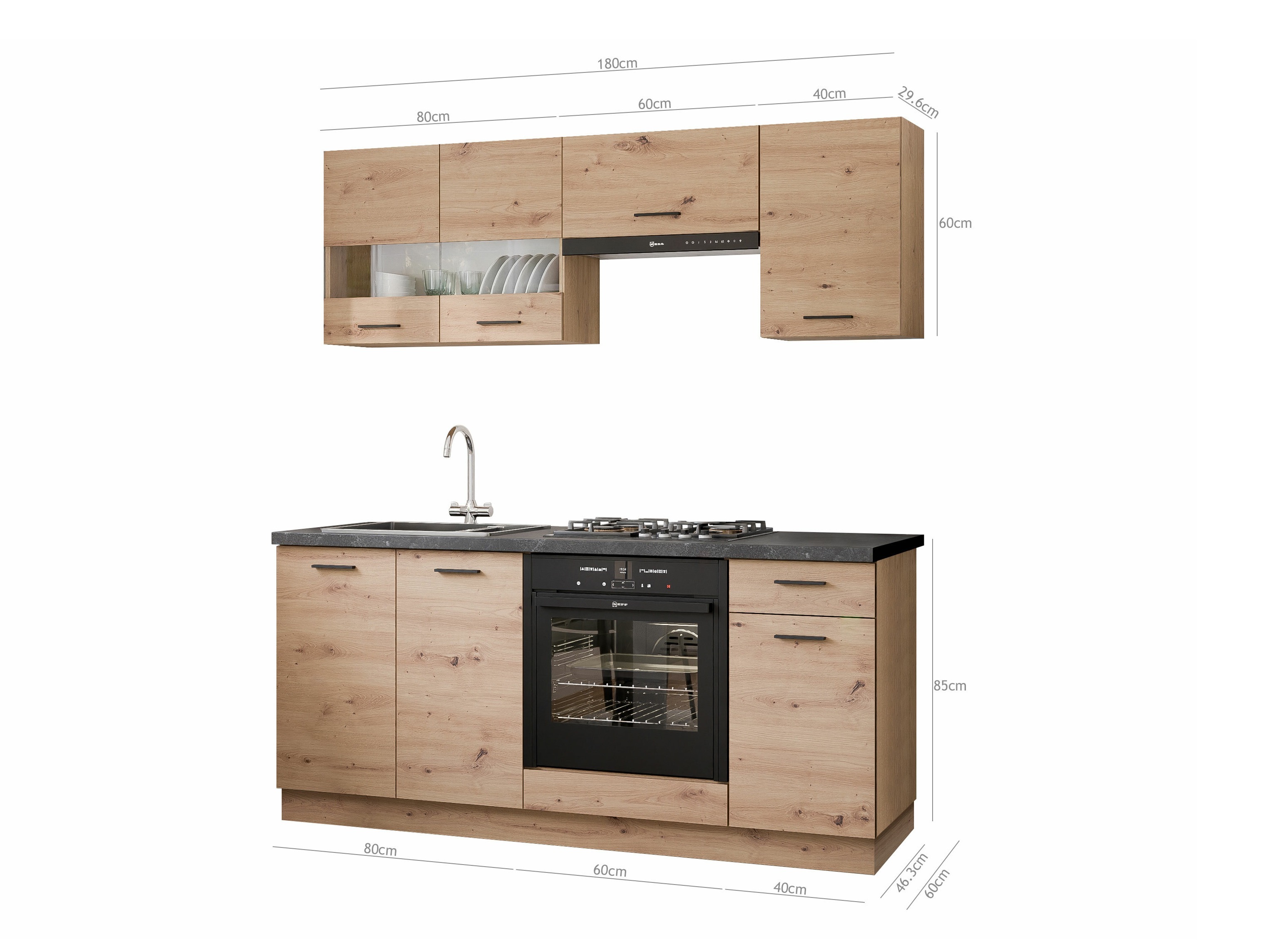 Set da cucina modulare Ati Artisan 129