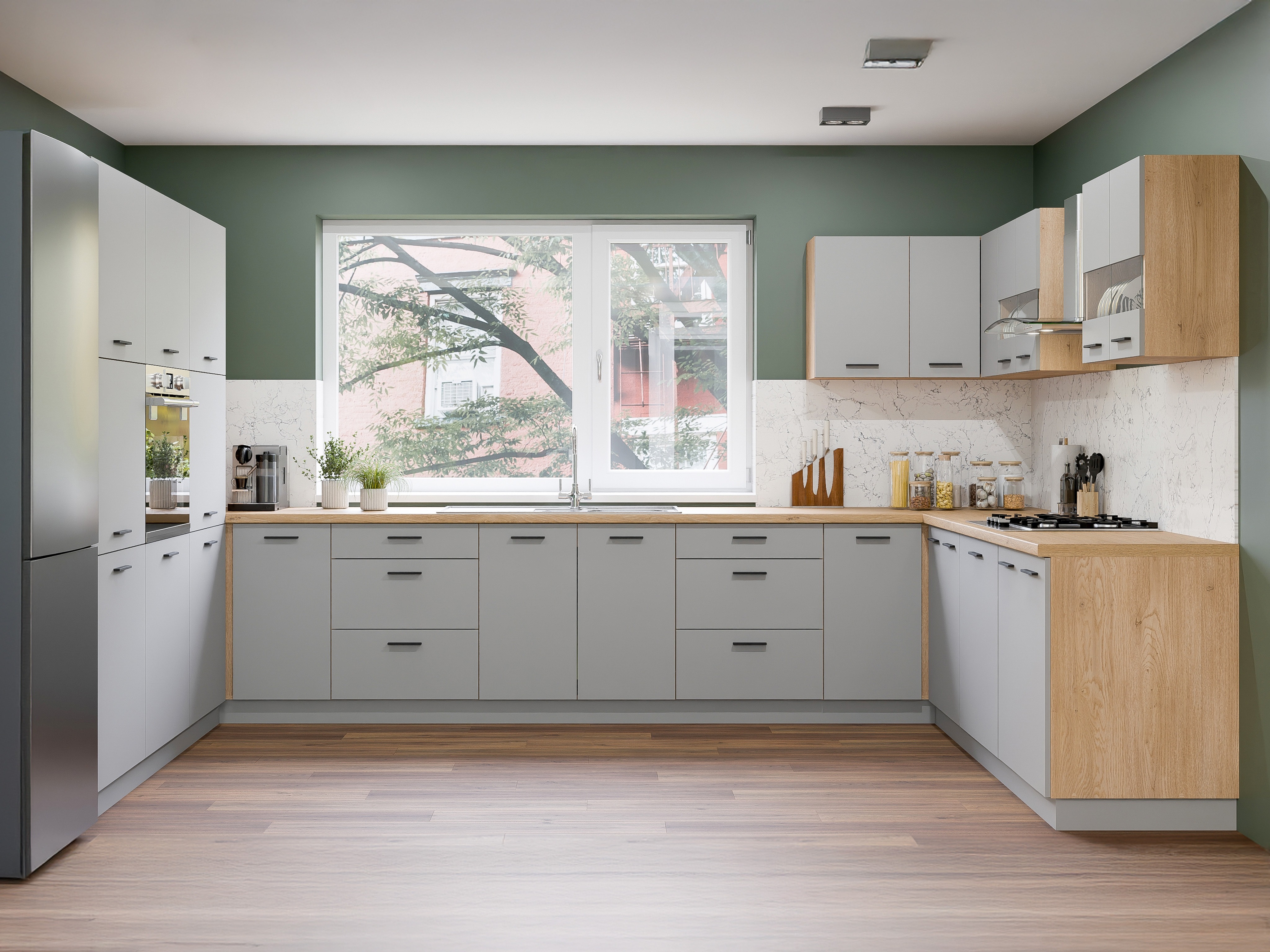 Set da cucina modulare Ati Grey 132