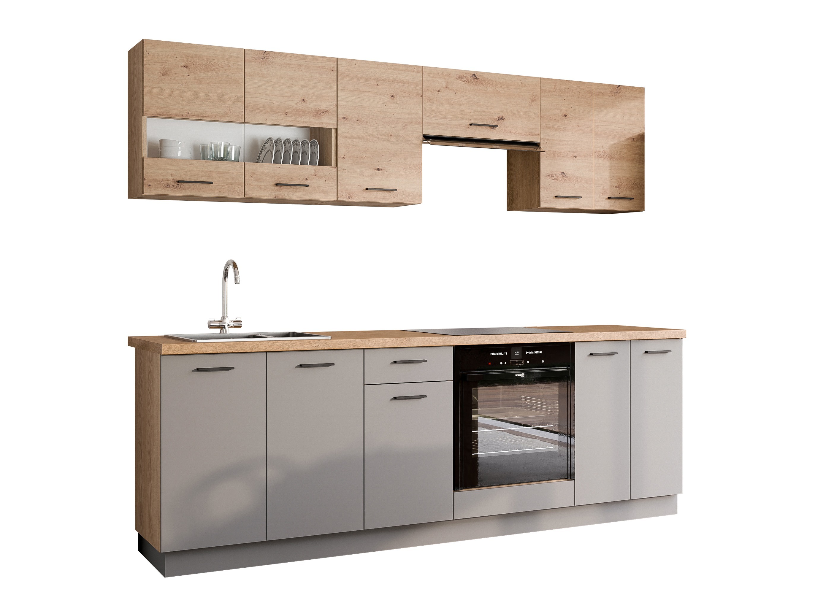 Set da cucina modulare Ati Grey Artisan 100