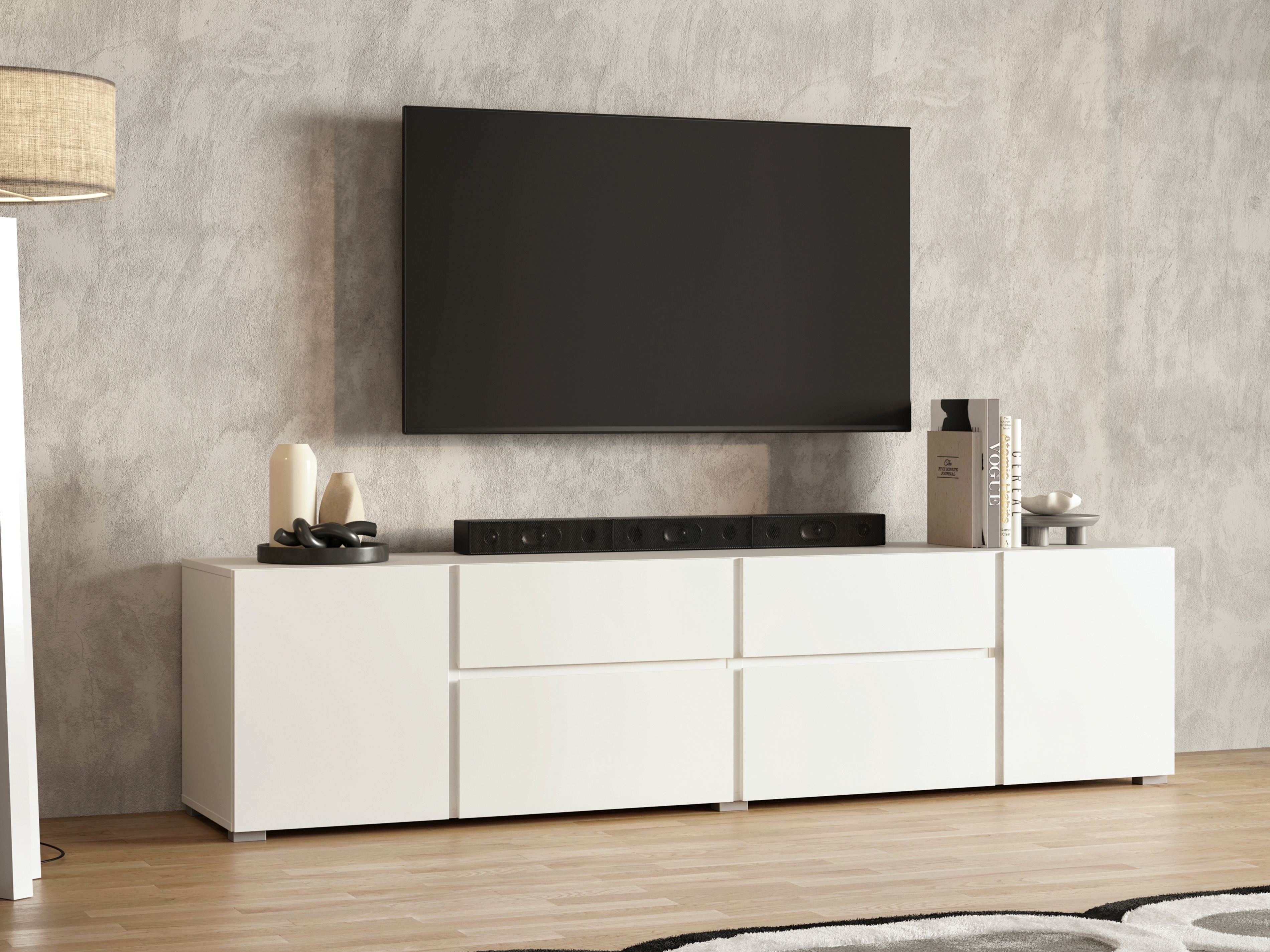 Mobile porta TV Elbleve 100 (Bianco)