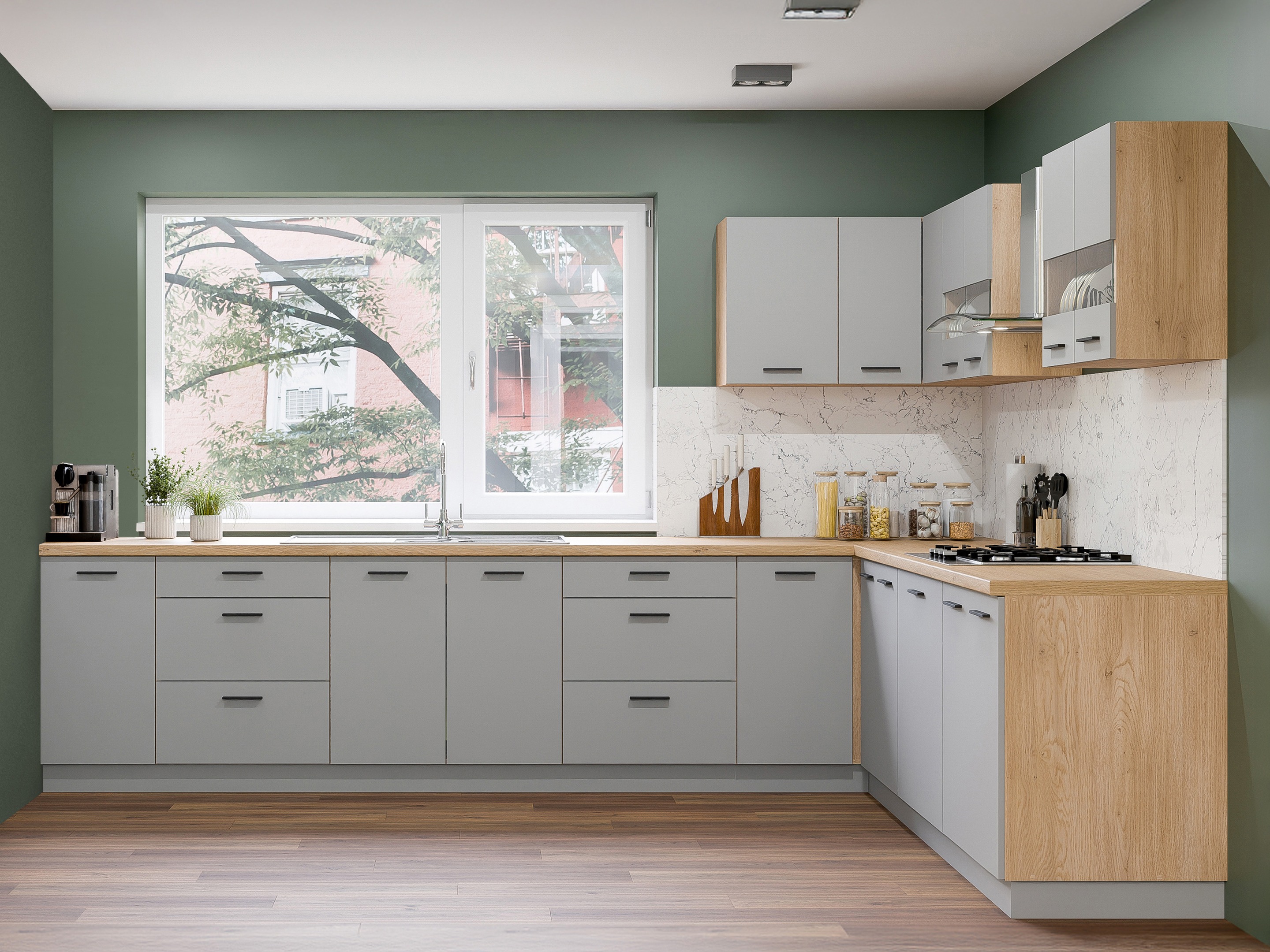 Set da cucina modulare Ati Grey 133