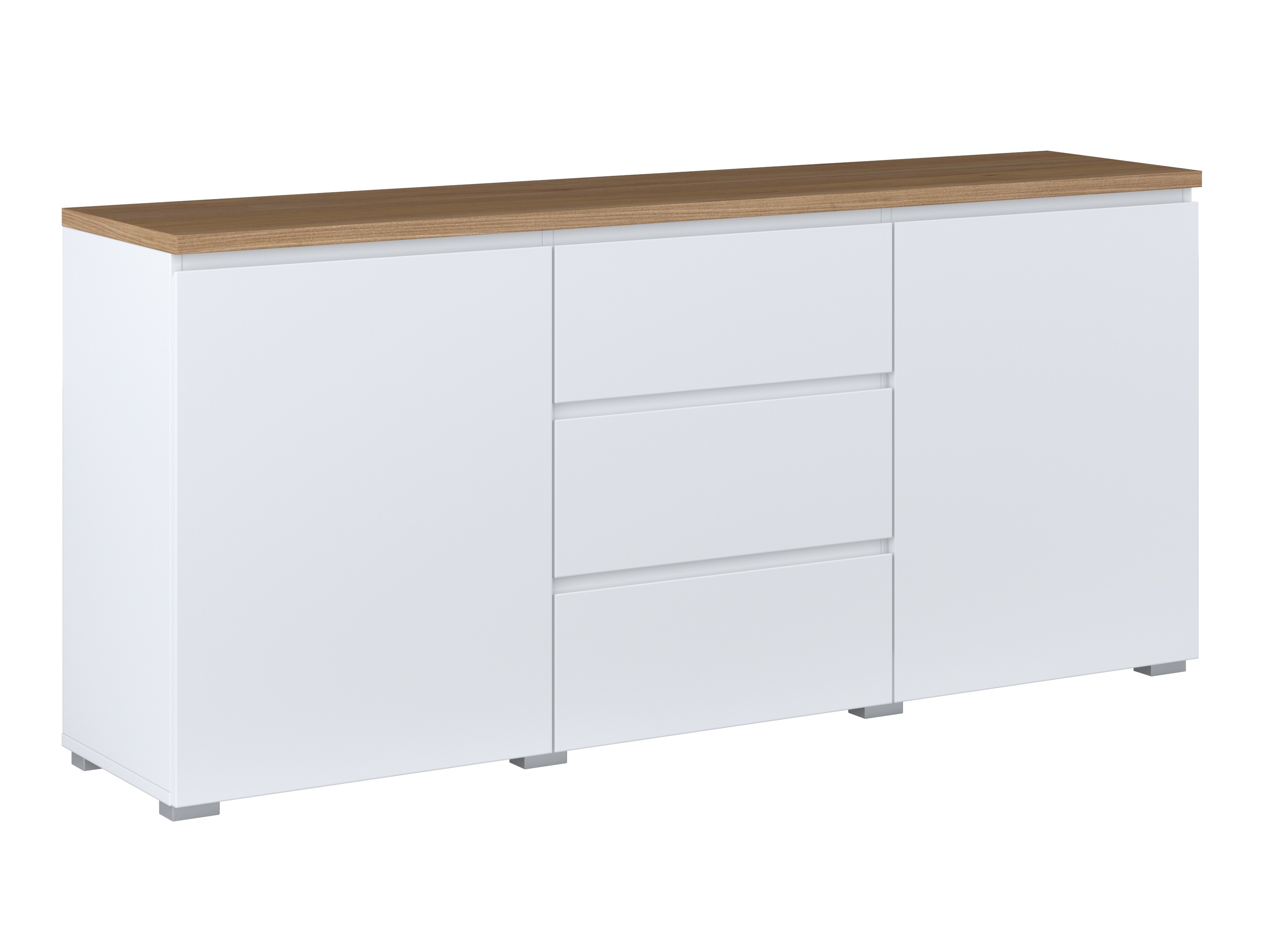 Cassettiera Baletu 106 (Bianco + Quercia)