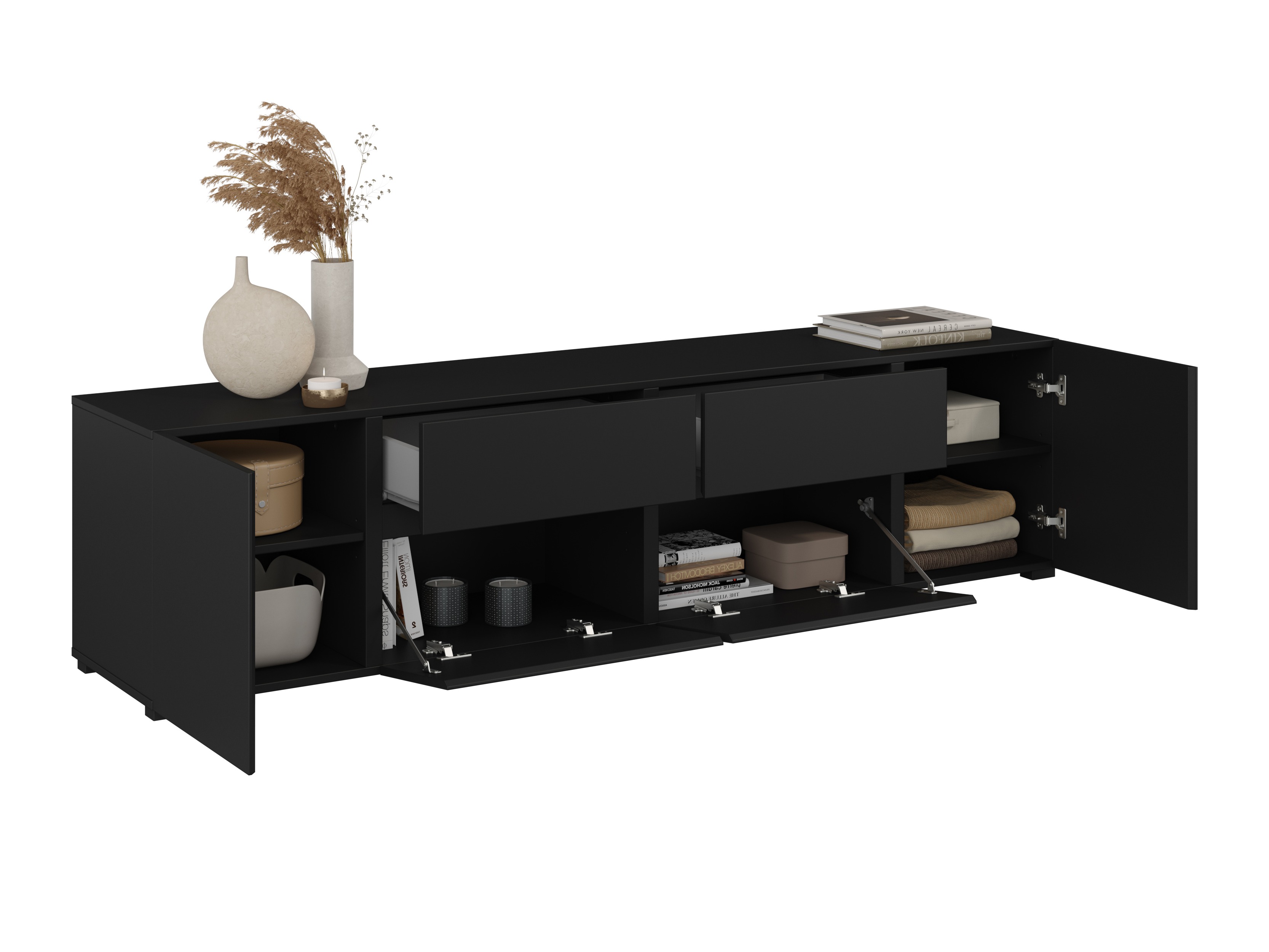 Parete attrezzata Elbleve 104 (Nero)