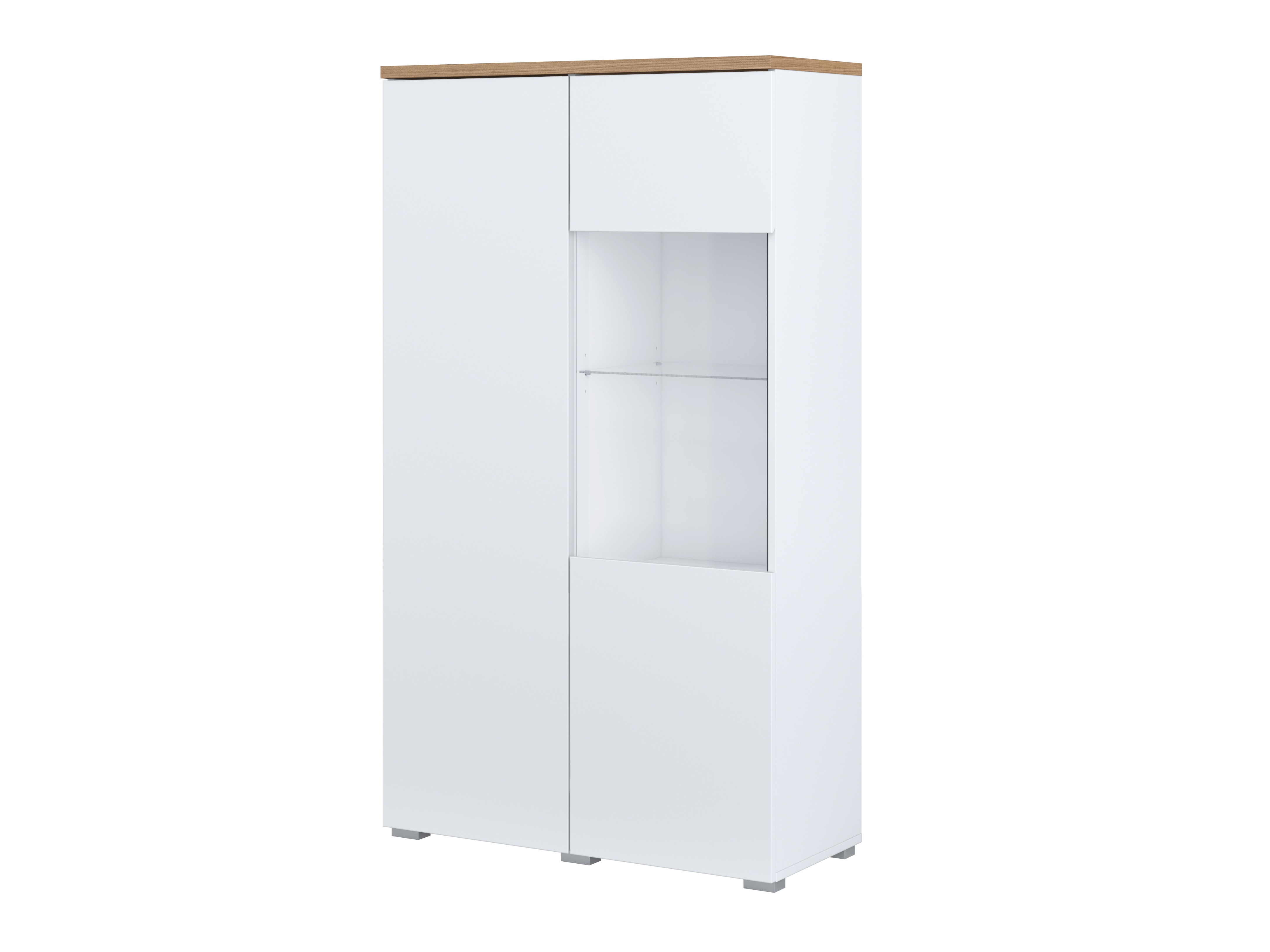 Scaffale Baletu 108 (Bianco + Quercia)