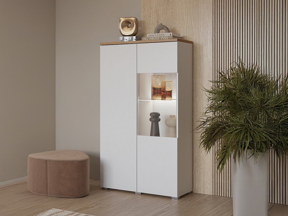 Scaffale Baletu 108 (Bianco + Quercia)