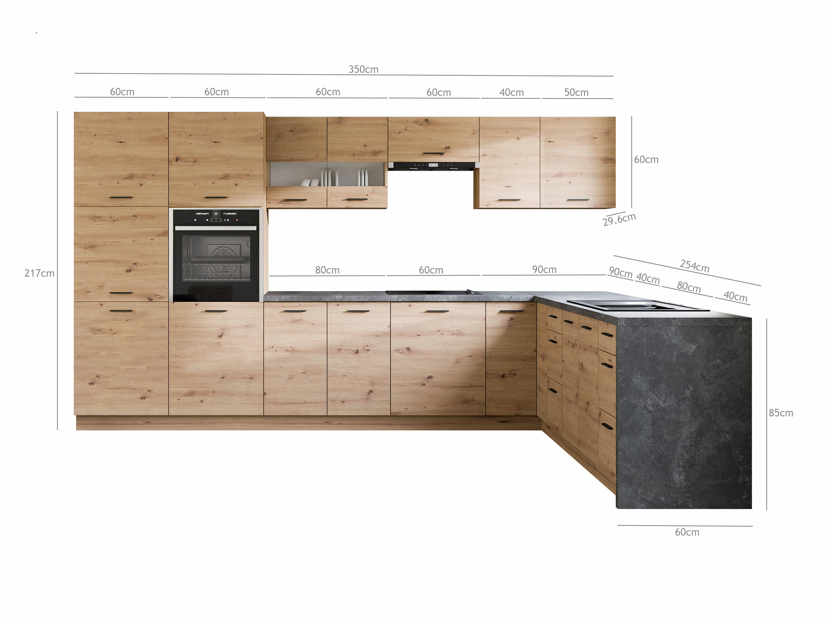 Set da cucina modulare Ati Artisan 130