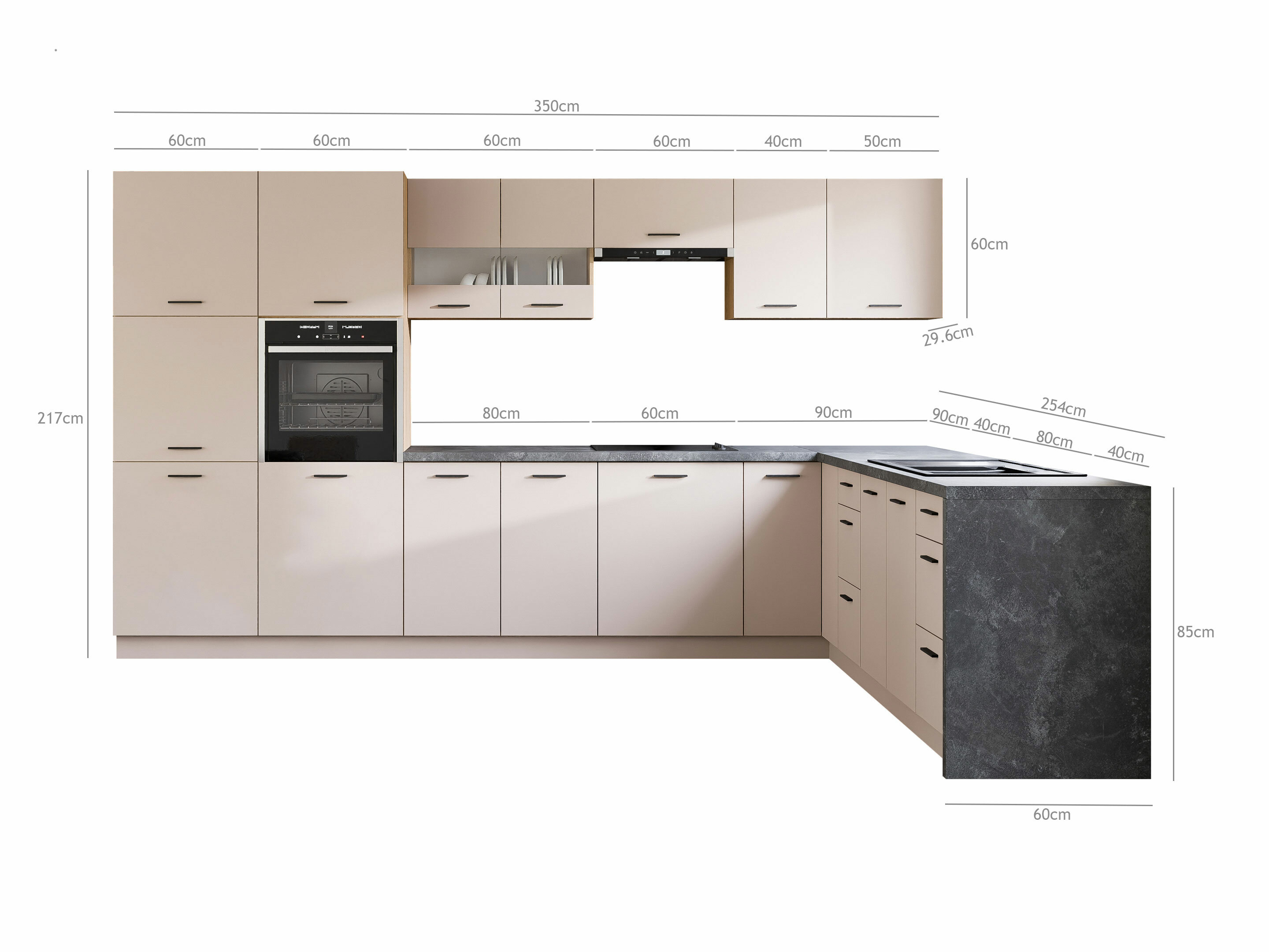 Set da cucina modulare Ati Cashmere 133