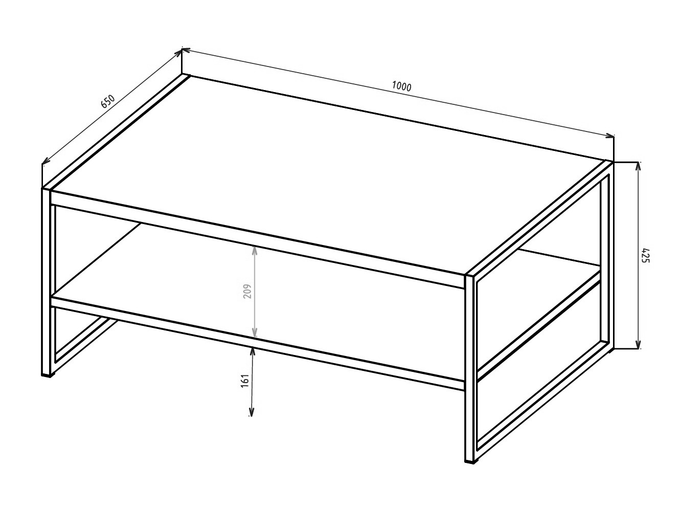 Tavolino da caffè Austin 381 (Congo + Nero)